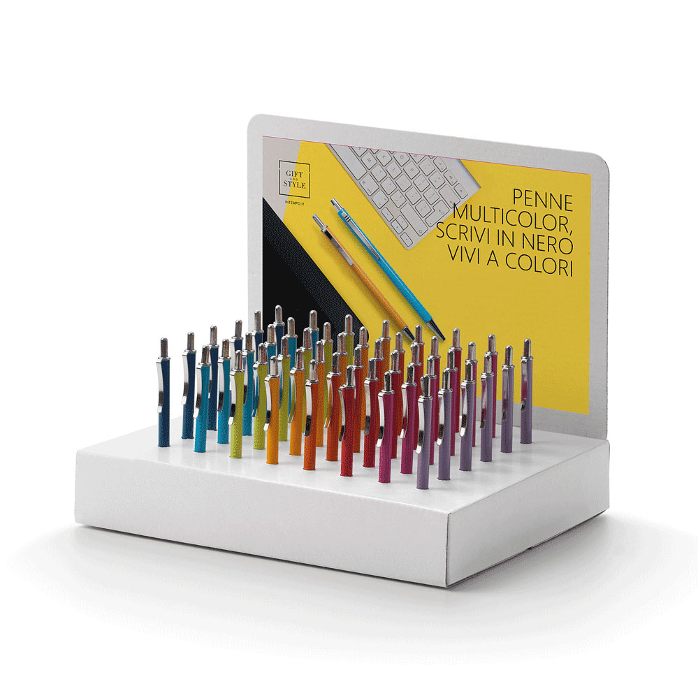 Kit 48 Penne a Sfera Mini cm. 10 Colori Assortiti