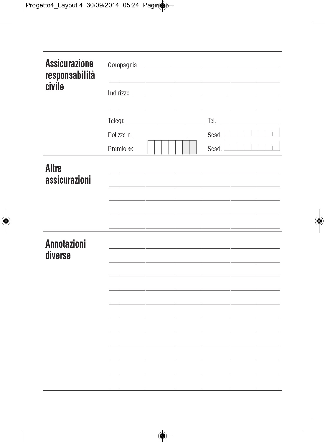 LIBRETTO DI MARCIA AUTOVEICOLI