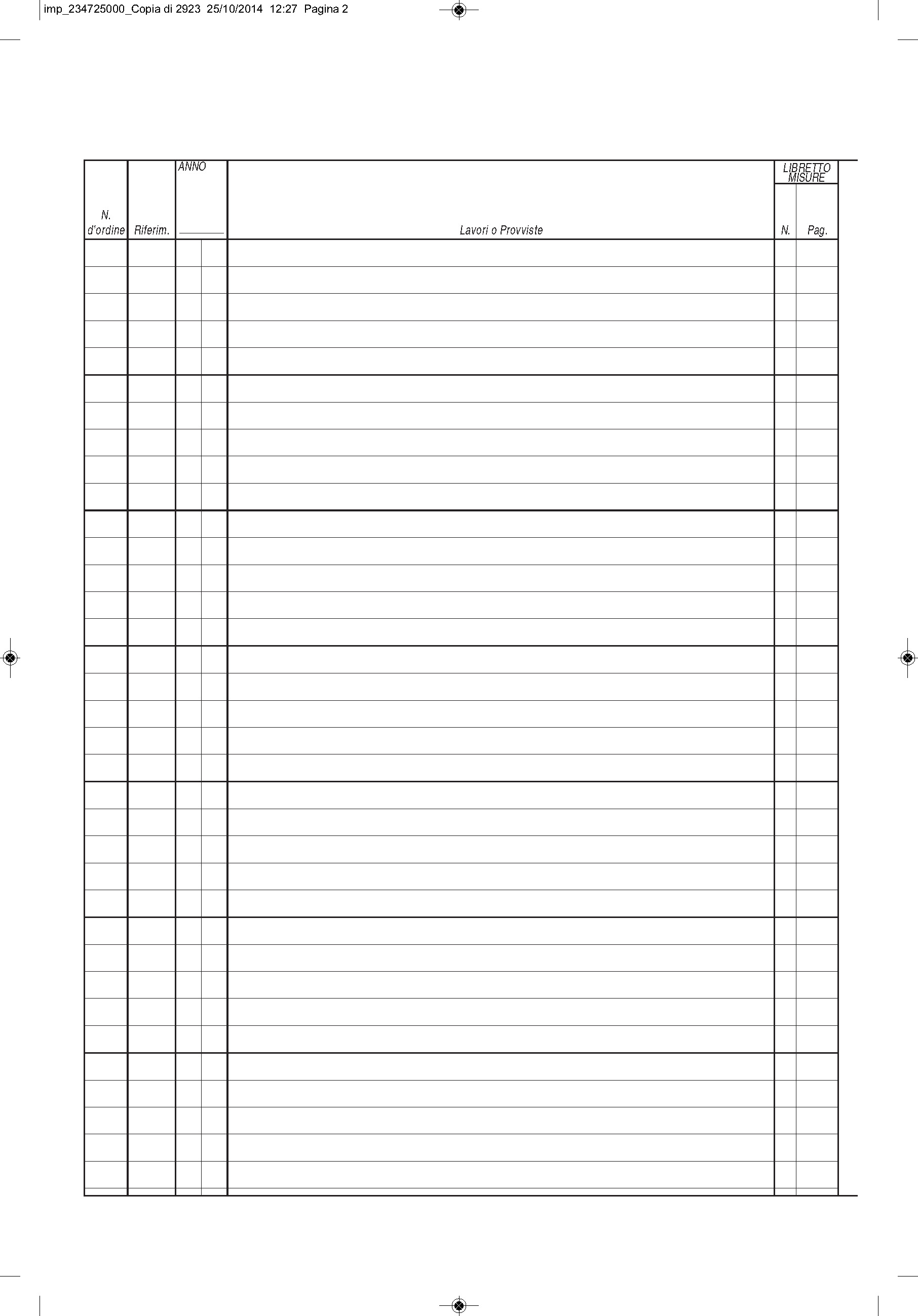 REGISTRO CONTABILITA' DEI LAVORI