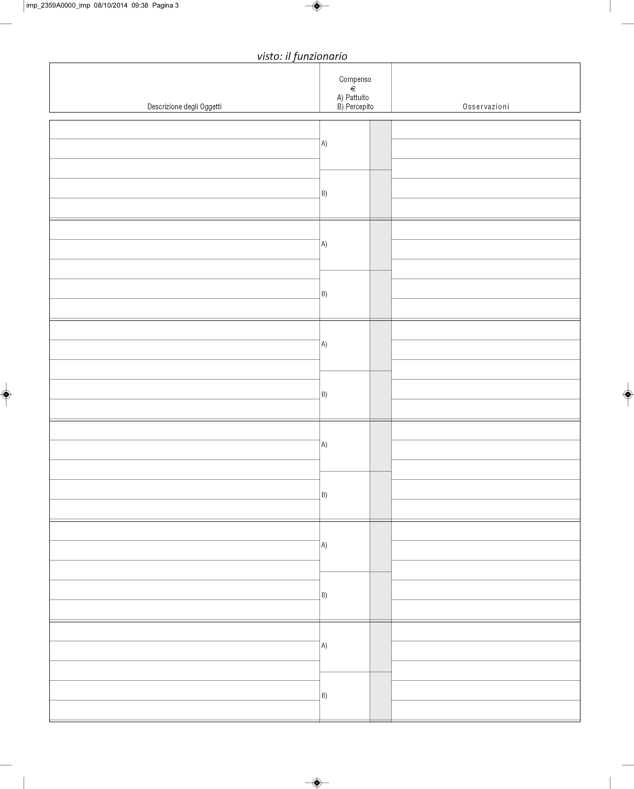 REGISTRO COMMERCIO ANTICHITA'-PREZIOSI