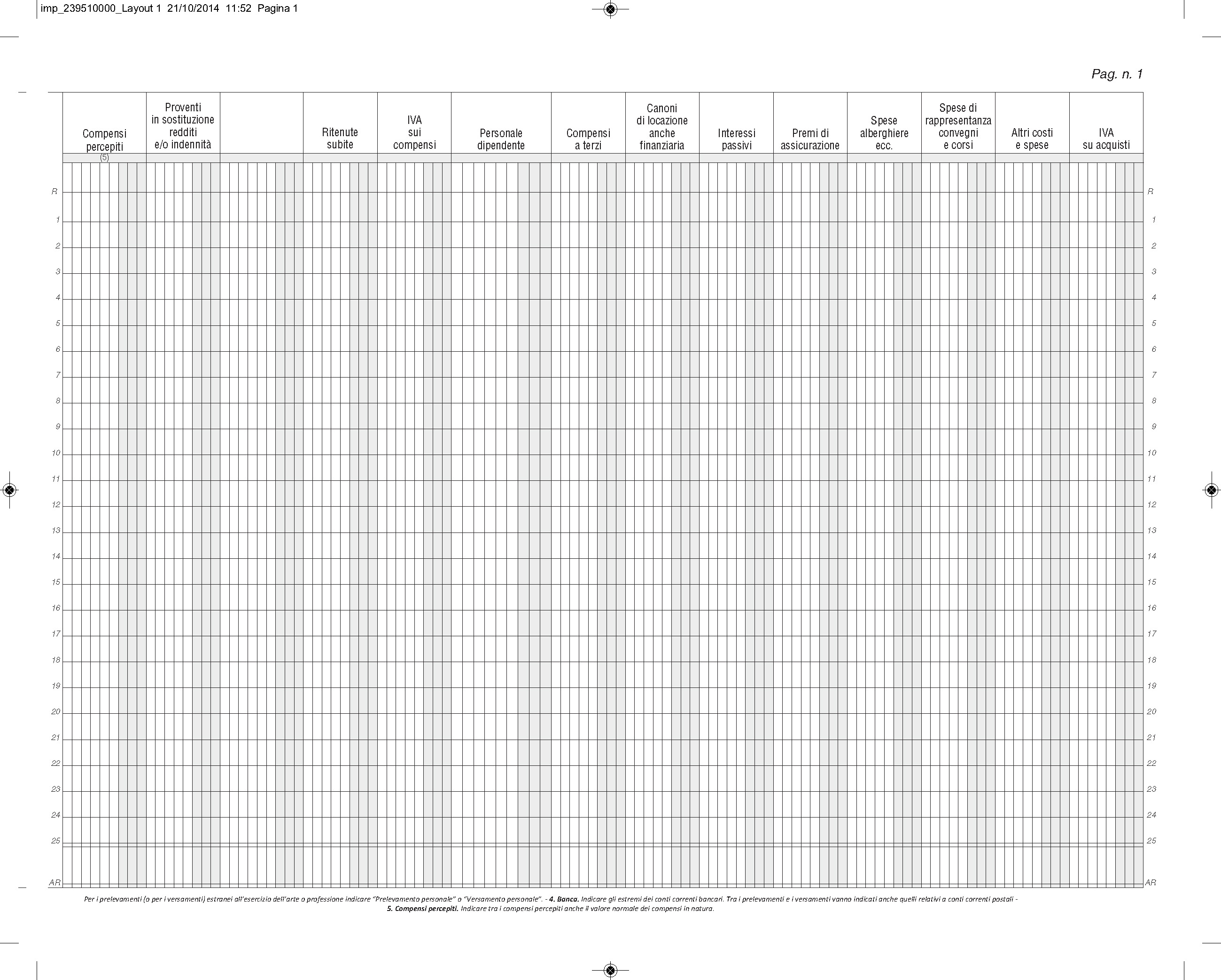 REGISTRO CRONOLOGICO MOVIMENTI FINANZIARI