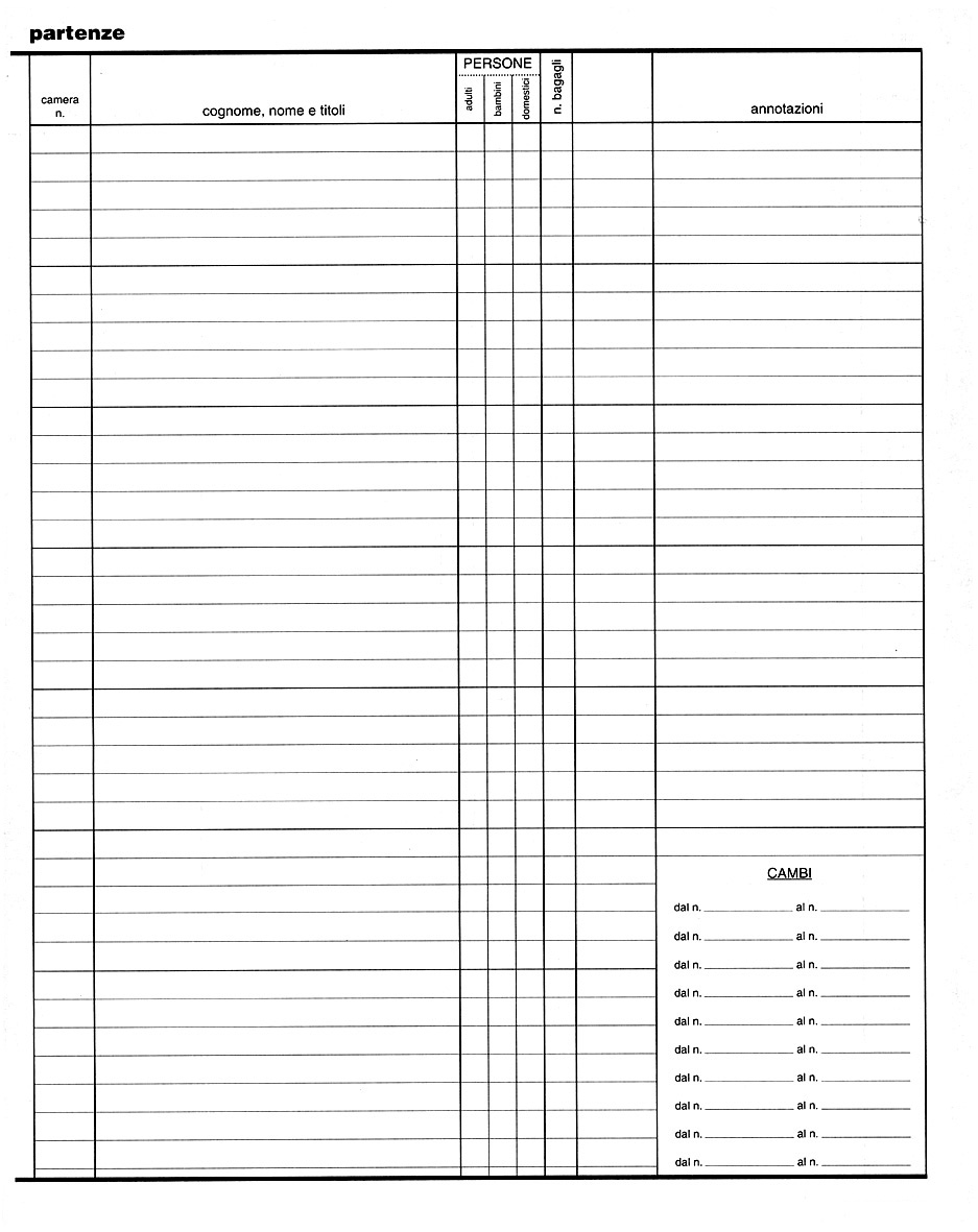REGISTRO ARRIVI-PARTENZE