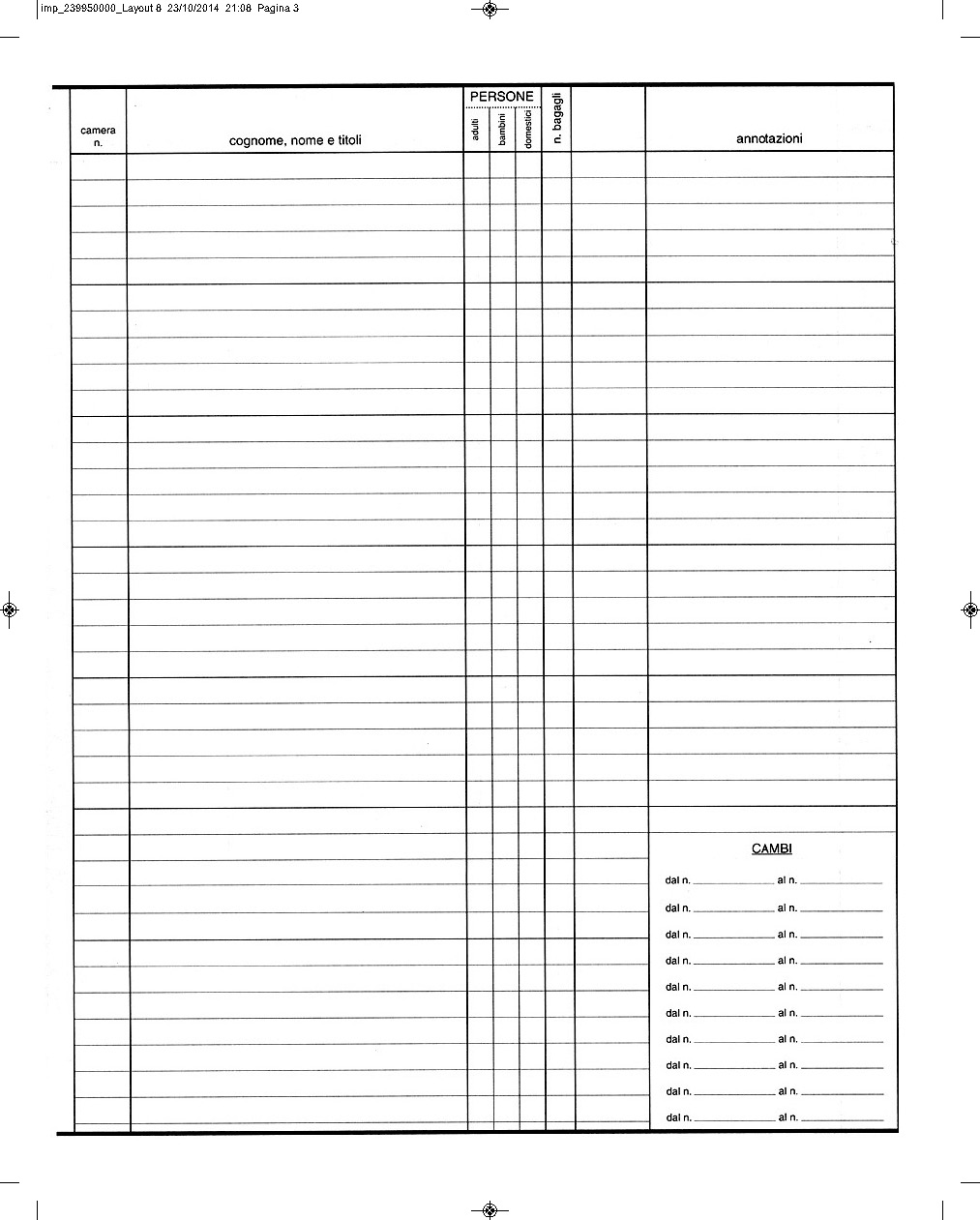 REGISTRO ARRIVI-PARTENZE