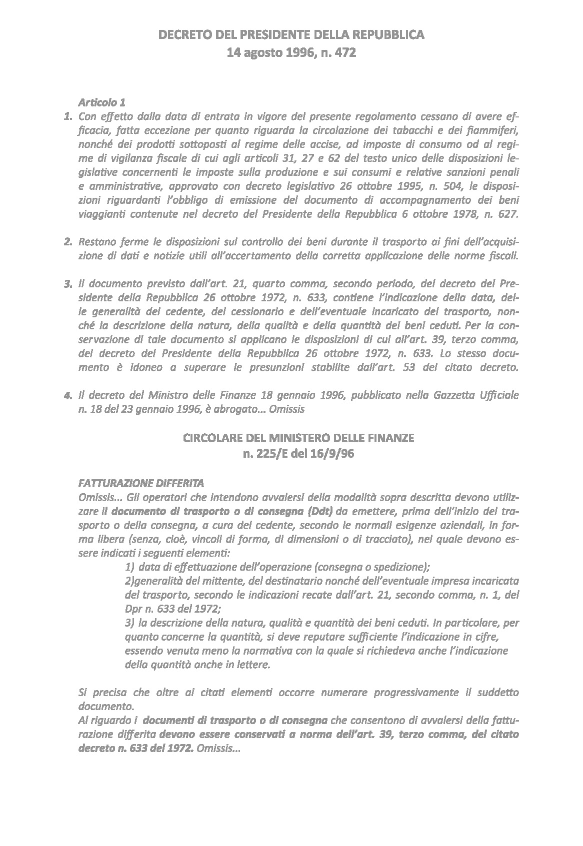 DDT DOCUMENTO DI TRASPORTO