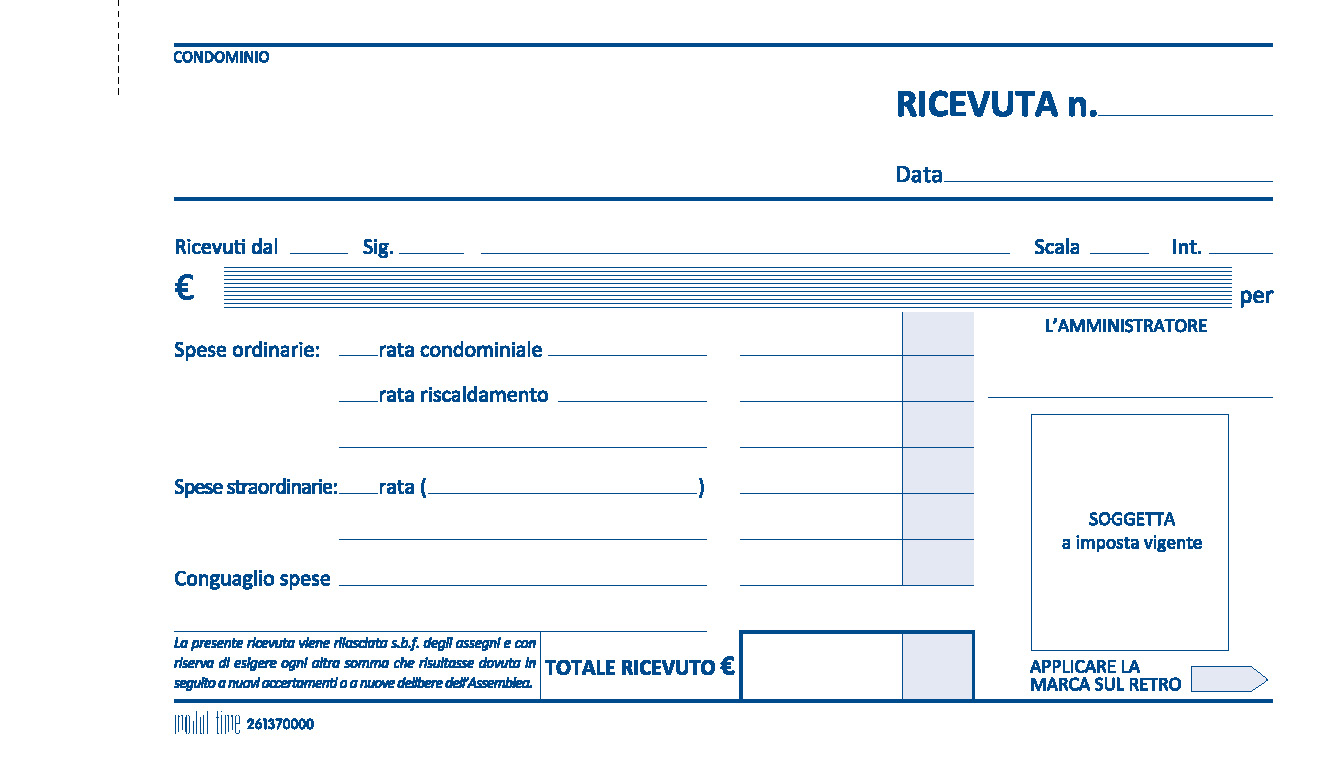 RICEVUTA DI CONDOMINIO