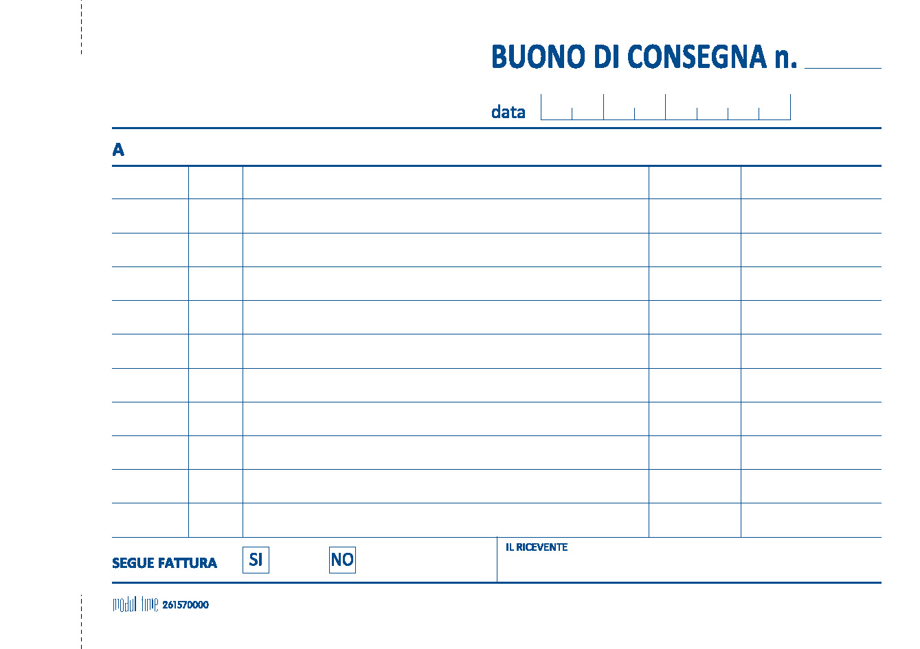BUONO CONSEGNA