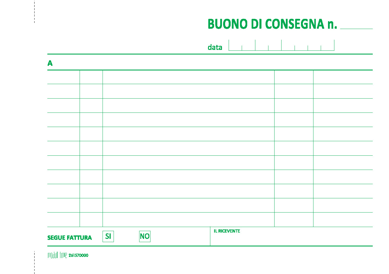 BUONO CONSEGNA