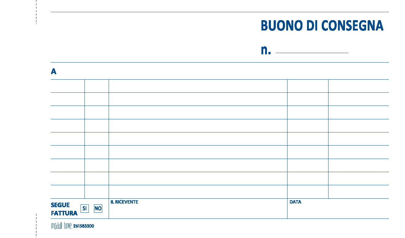 BUONO CONSEGNA
