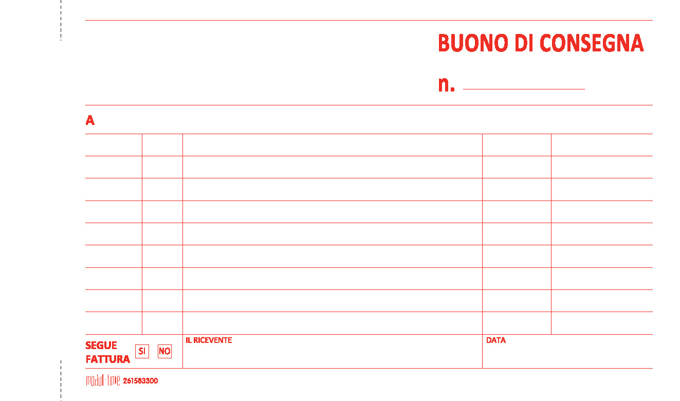 BUONO CONSEGNA