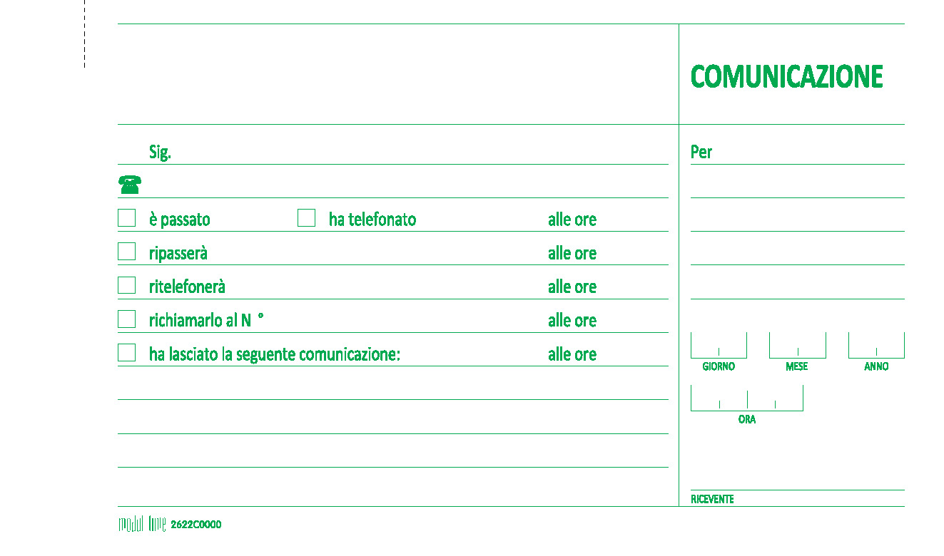 COMUNICAZIONI GENERICHE BLOCCO