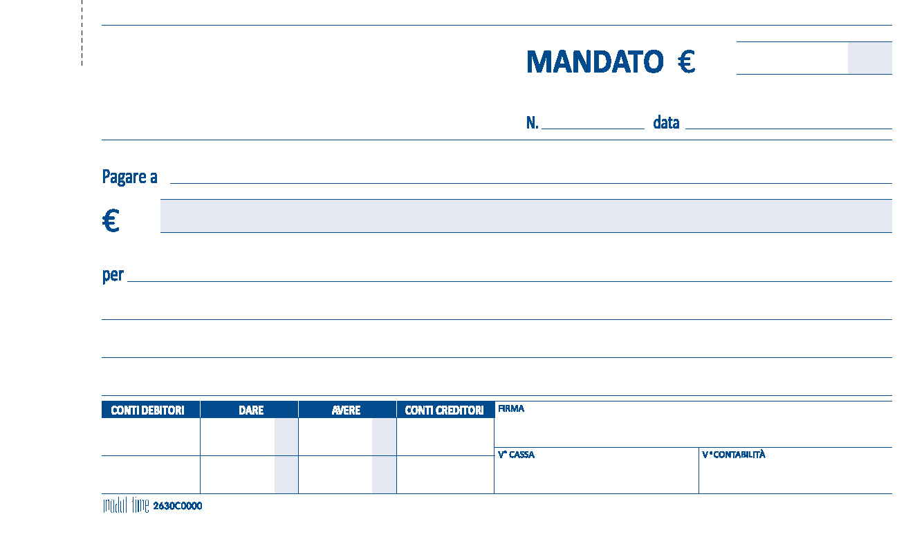 MANDATO DI PAGAMENTO