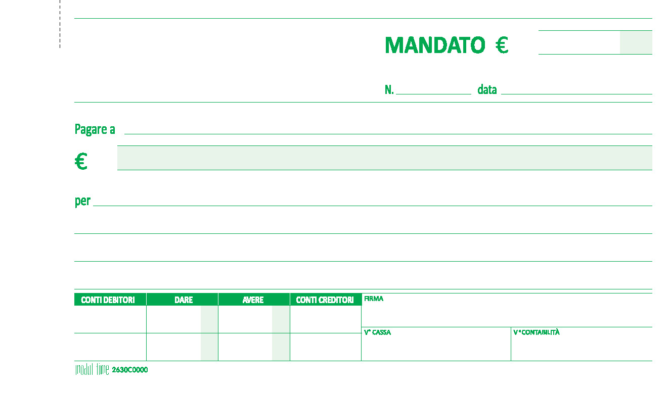 MANDATO DI PAGAMENTO