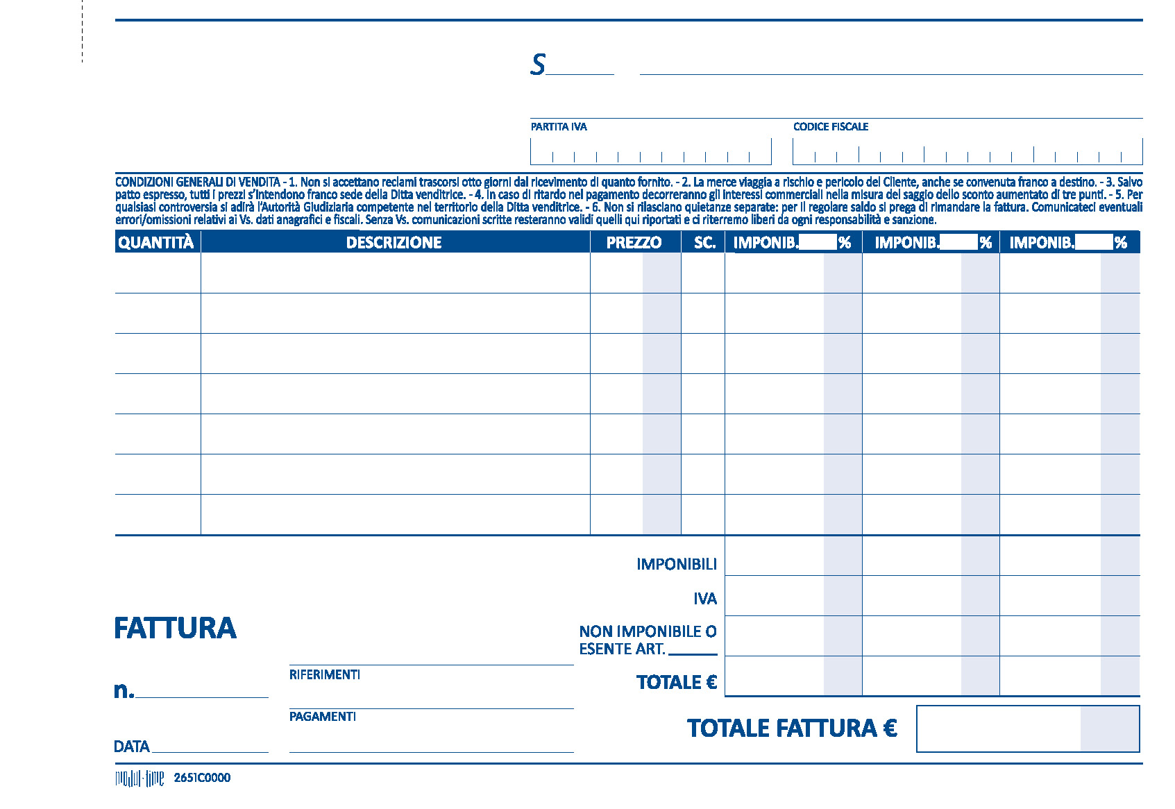 FATTURA 3 ALIQUOTE