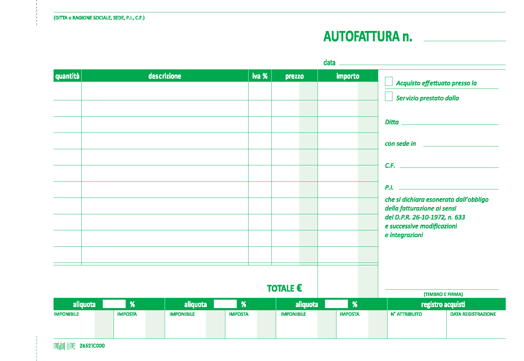 AUTOFATTURA