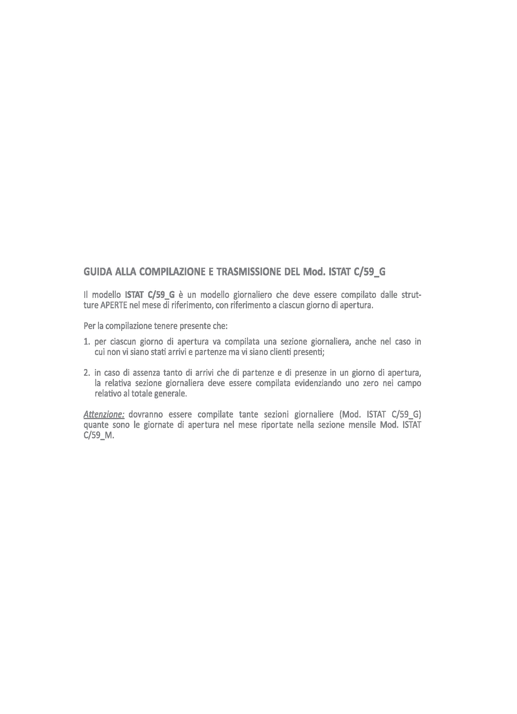 RILEVAZIONE PRESENZE GIORNALIERO (ISTAT C/59G)
