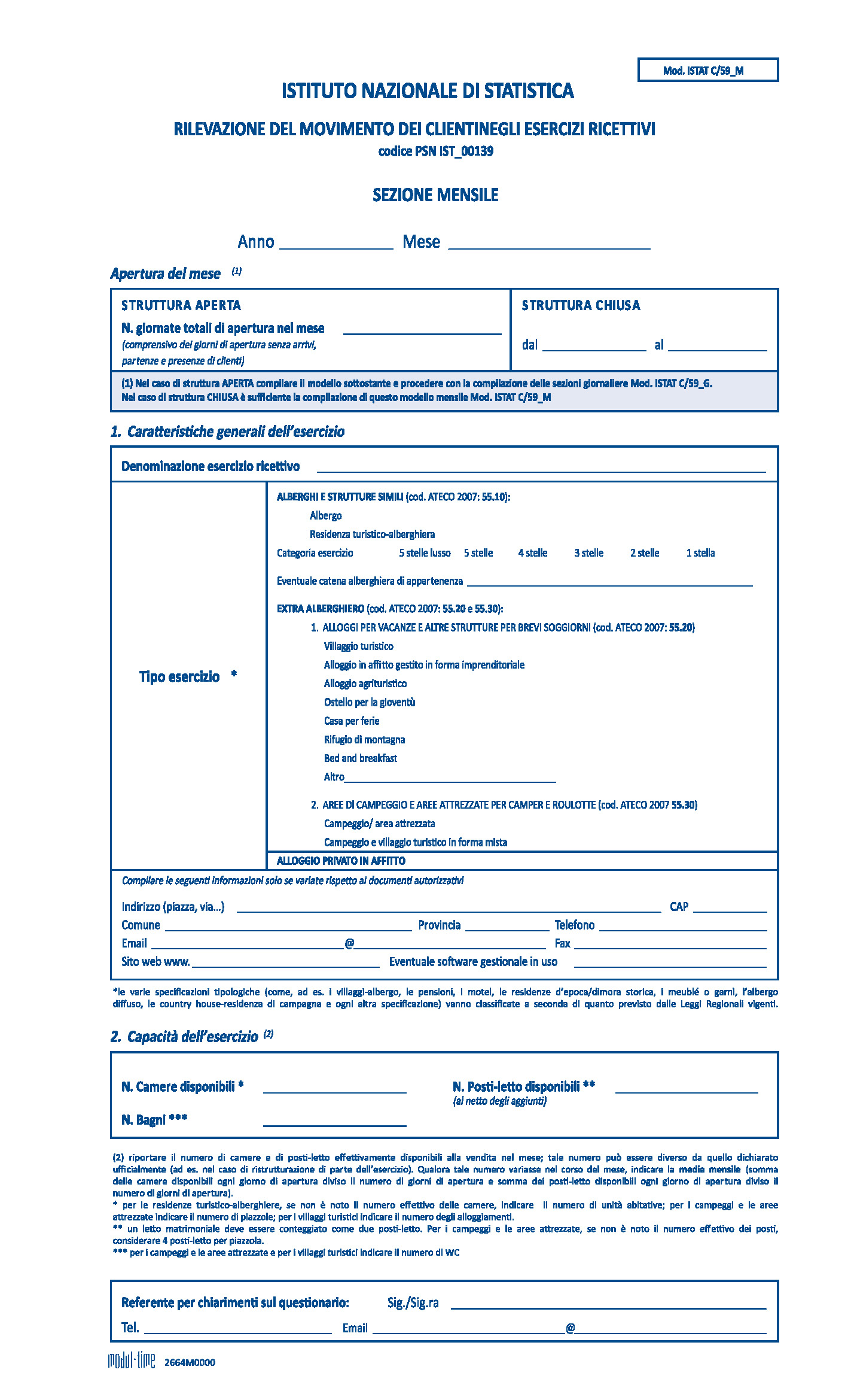 RILEVAZIONE PRESENZE MENSILE (ISTAT C/59M)