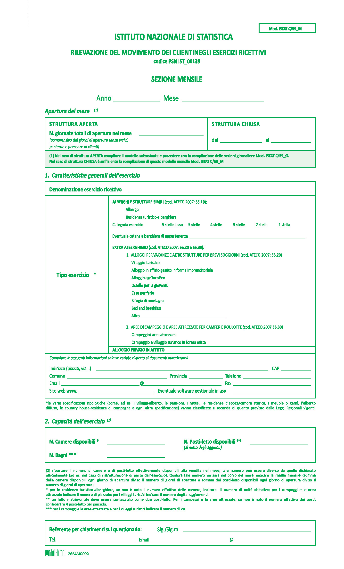 RILEVAZIONE PRESENZE MENSILE (ISTAT C/59M)