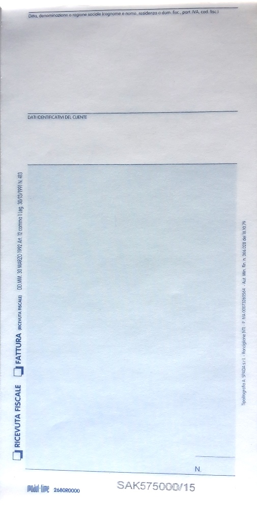 REGISTRATORE CASSA - FATTURE - RICEVUTE FISCALI