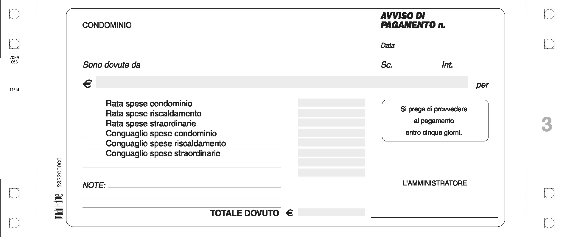 RICEVUTA DI CONDOMINIO