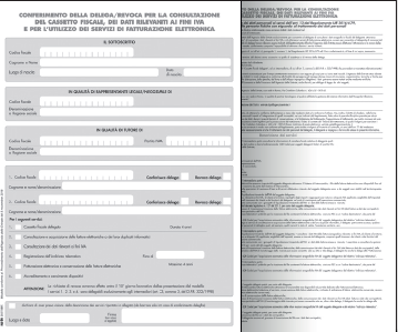 Delega per fatturazione elettonica