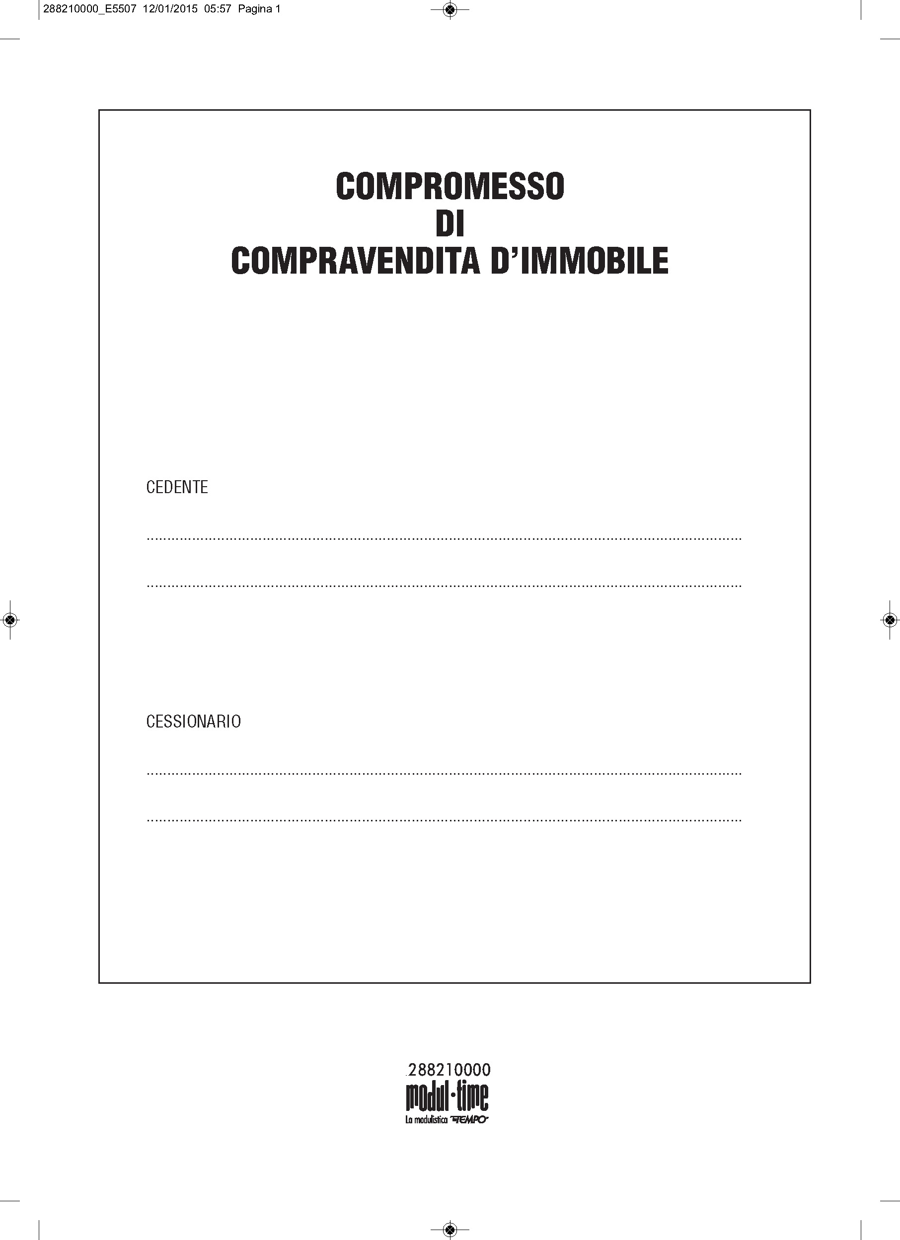 CONTRATTO DI COMPRAVENDITA APPARTAMENTO