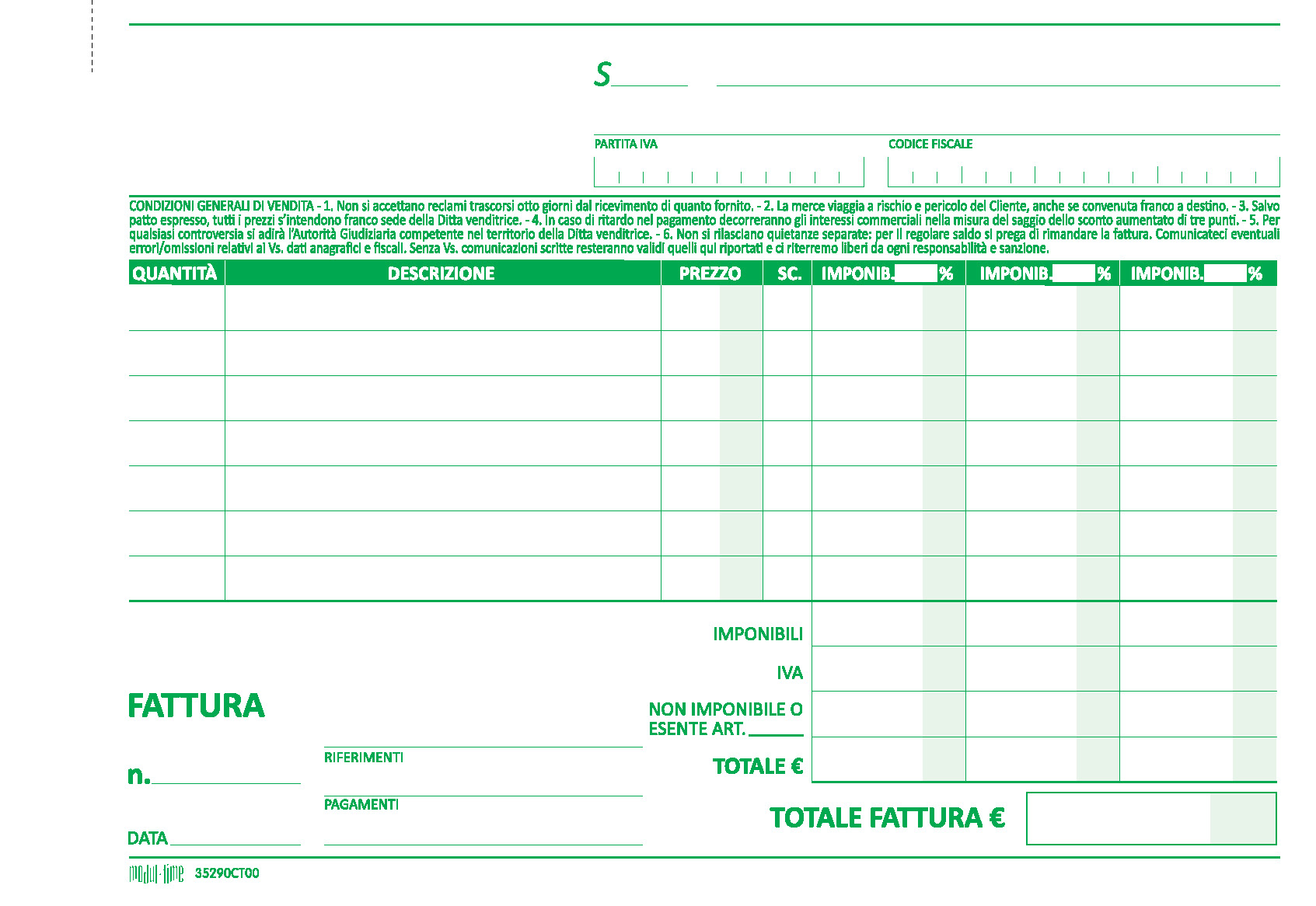 FATTURA 3 ALIQUOTE