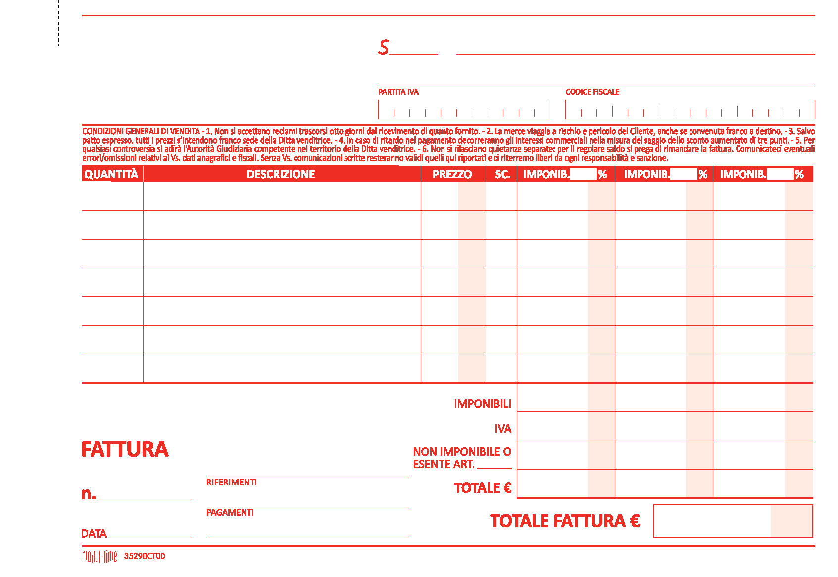 FATTURA 3 ALIQUOTE