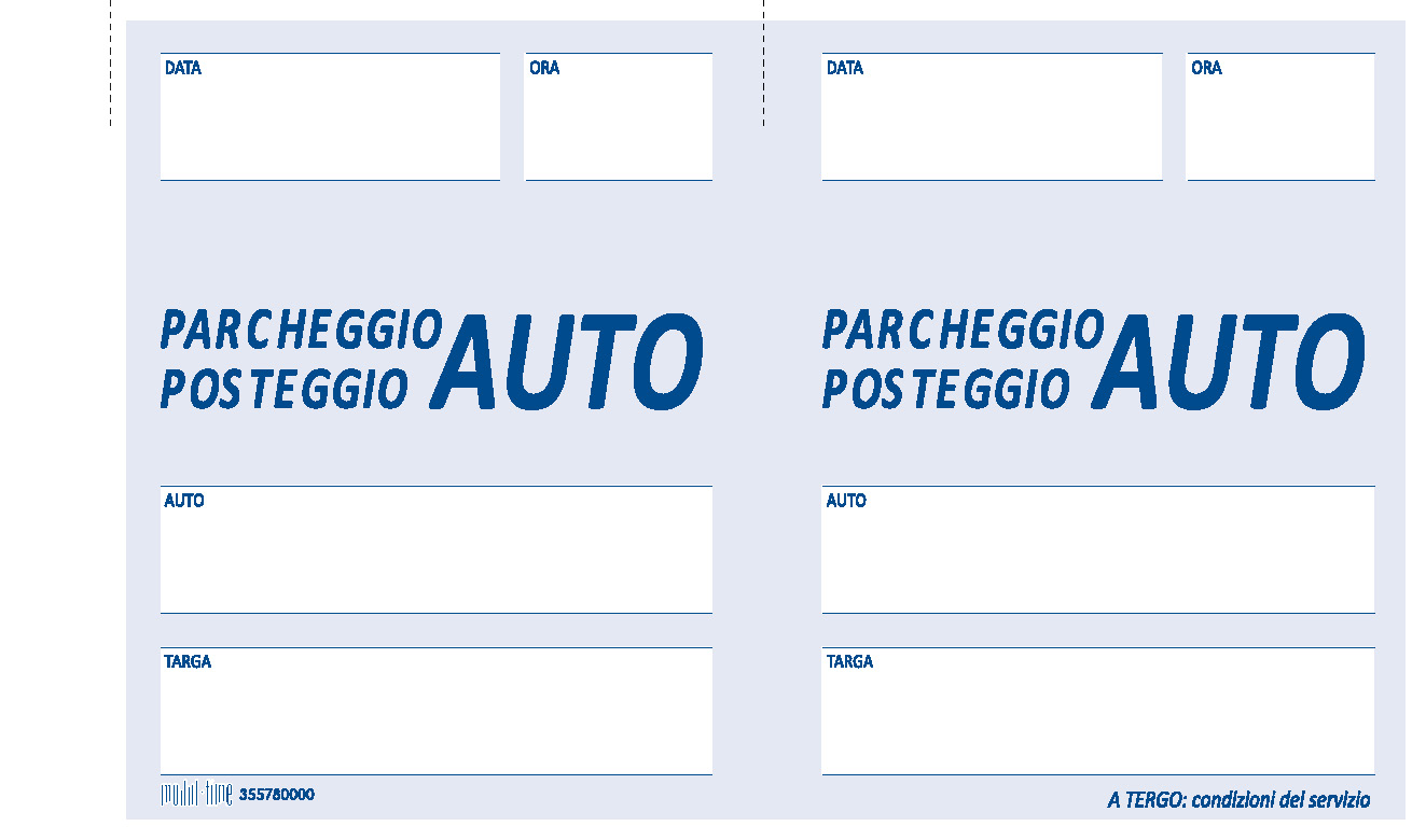 PARCHEGGIO-POSTEGGIO AUTO BLOCCO SCONTRINO MADRE-FIGLIA