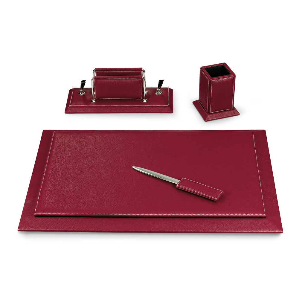 Servizio Da Scrittoio 50X35 4 Pezzi Elite in Pelle