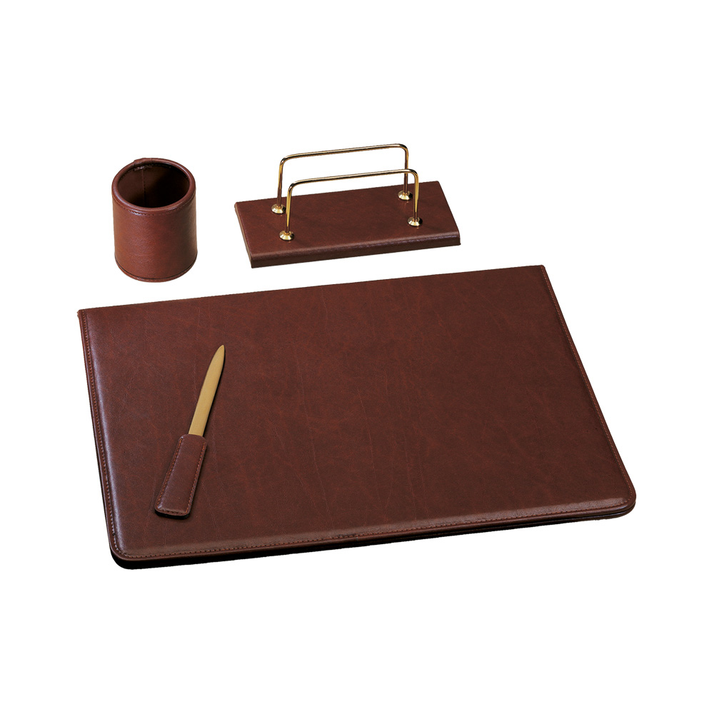 Servizio Da Scrittoio 50X35 4 Pezzi Shadow in Similpelle