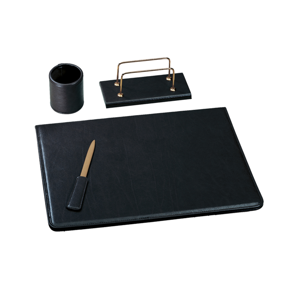 Servizio Da Scrittoio 50X35 4 Pezzi Shadow in Similpelle