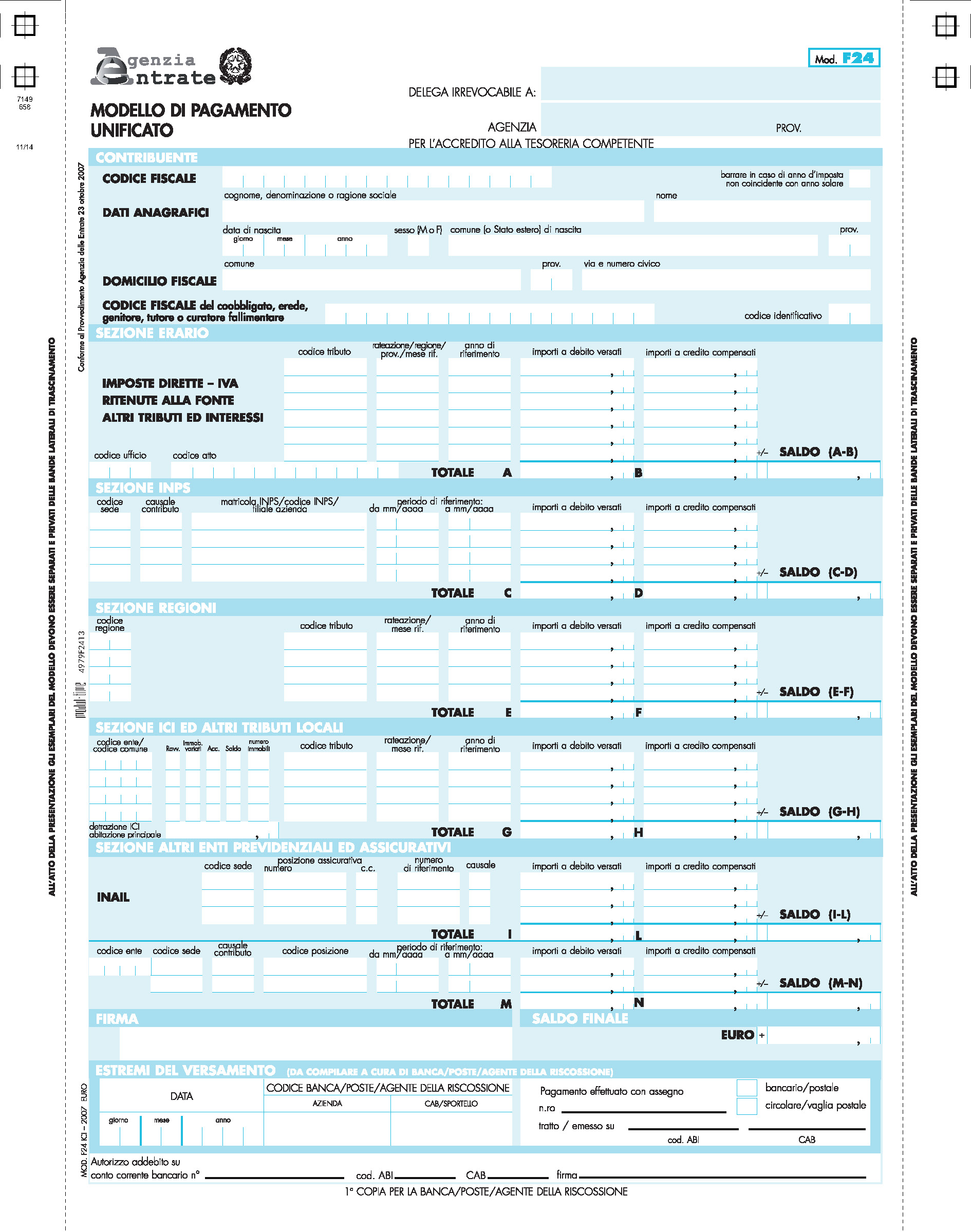 F24 PAGAMENTO (SEZIONE IMU)