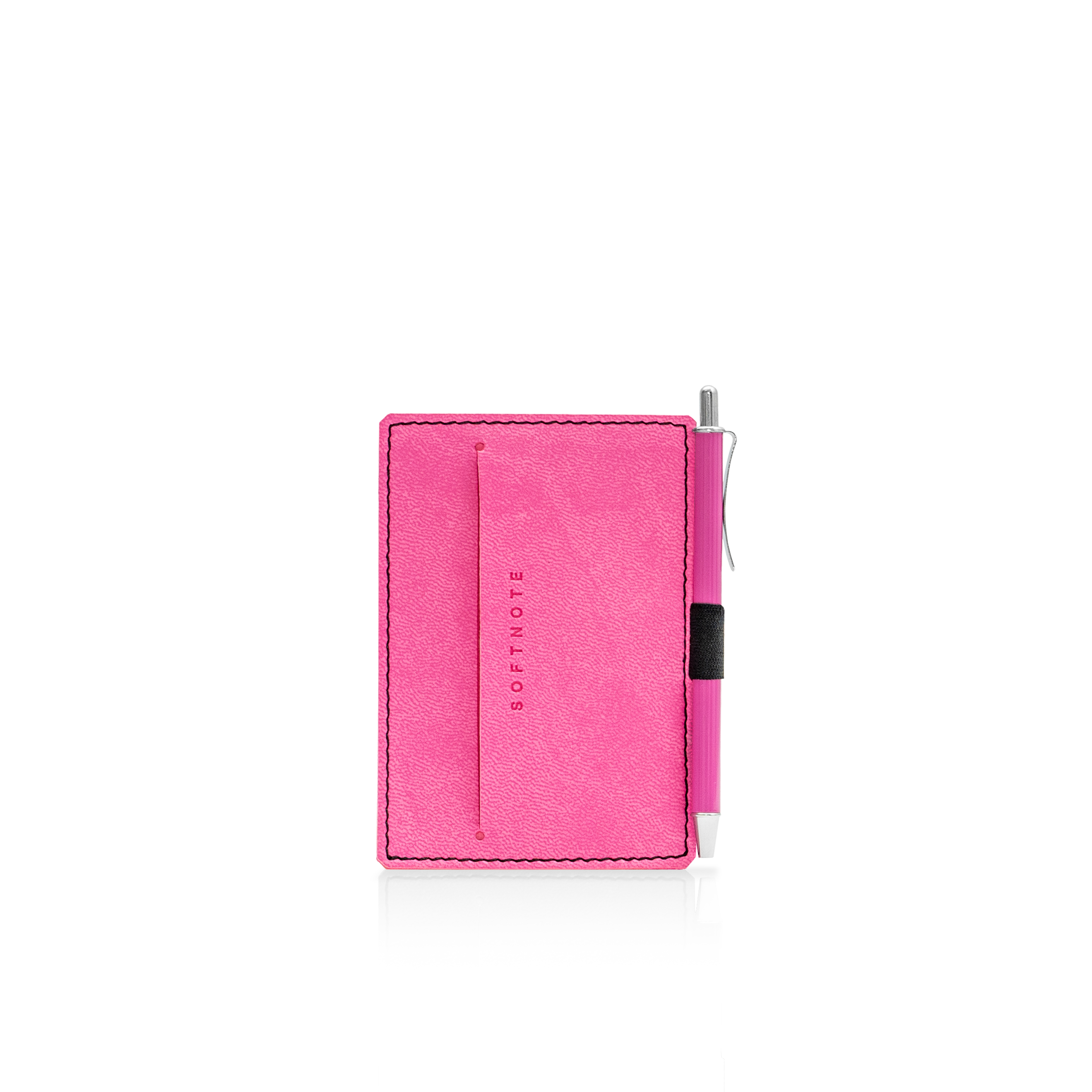 Softnote Stick-me adhesive pen+card holder with pen - Fuxia