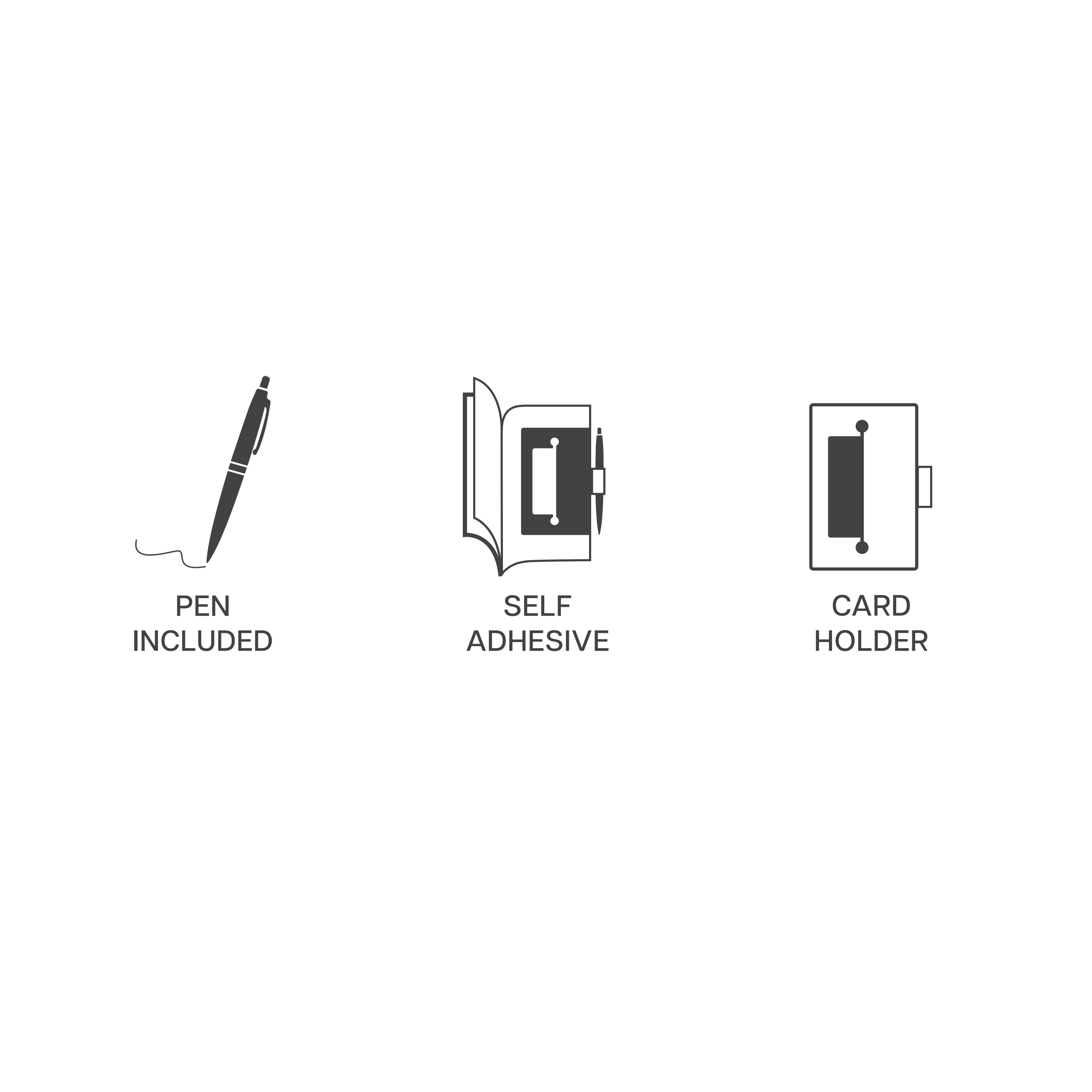 Softnote Stick-me adhesive pen+card holder with pen - Fuxia