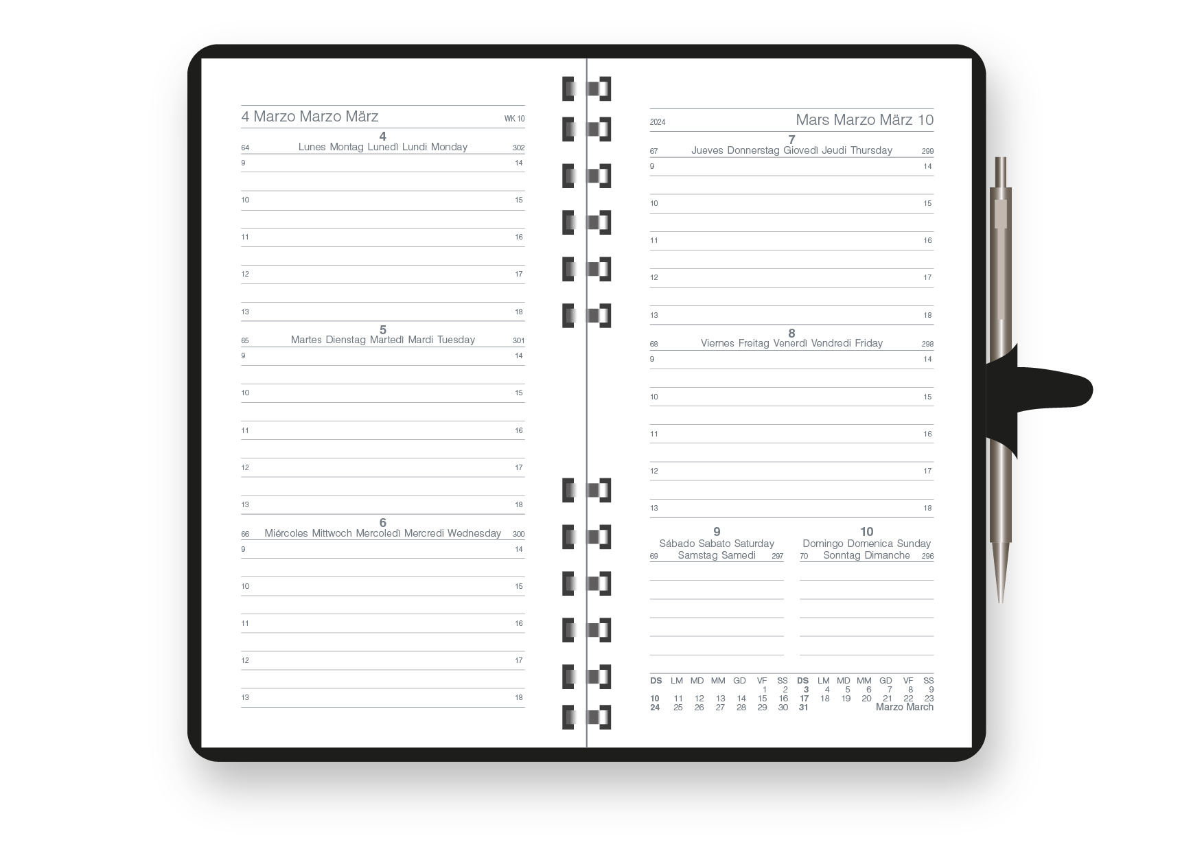Ricambio Agenda Settimanale Mood 8X13