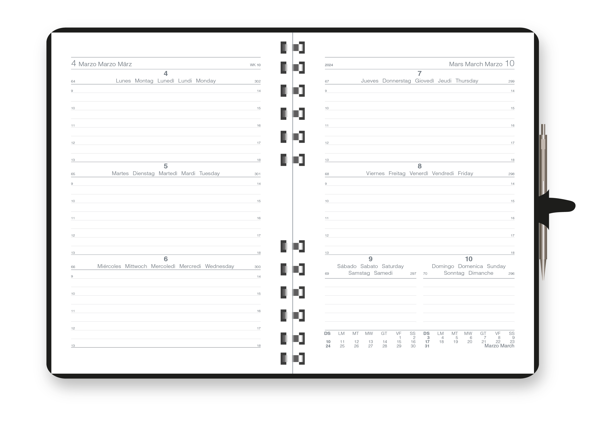 Ricambio Agenda Settimanale Mood 17X24