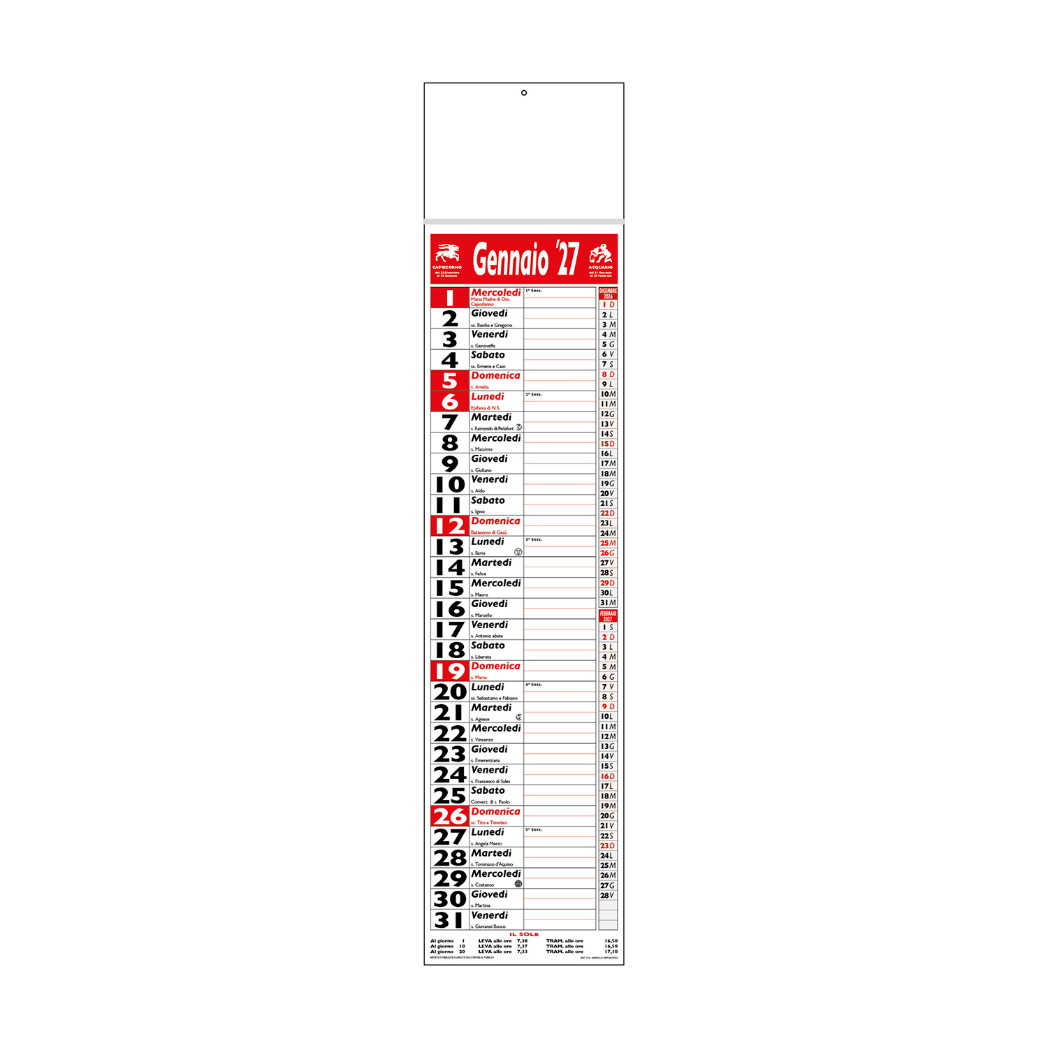 Calendario Olandese Maxi Silhouette