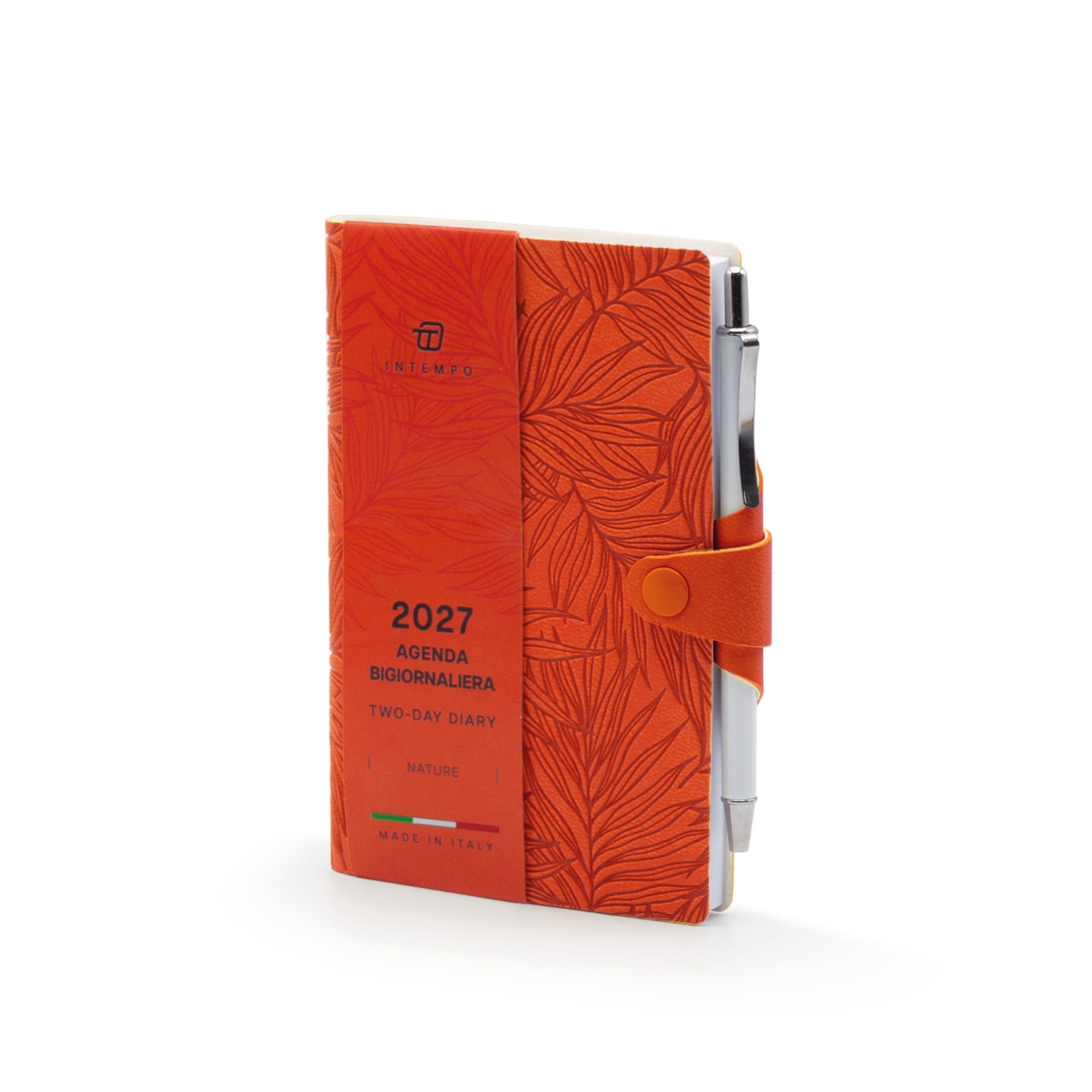 Agenda Tascabile Bi-Giornaliera 8X12,5 Nature con Laccio e Penna