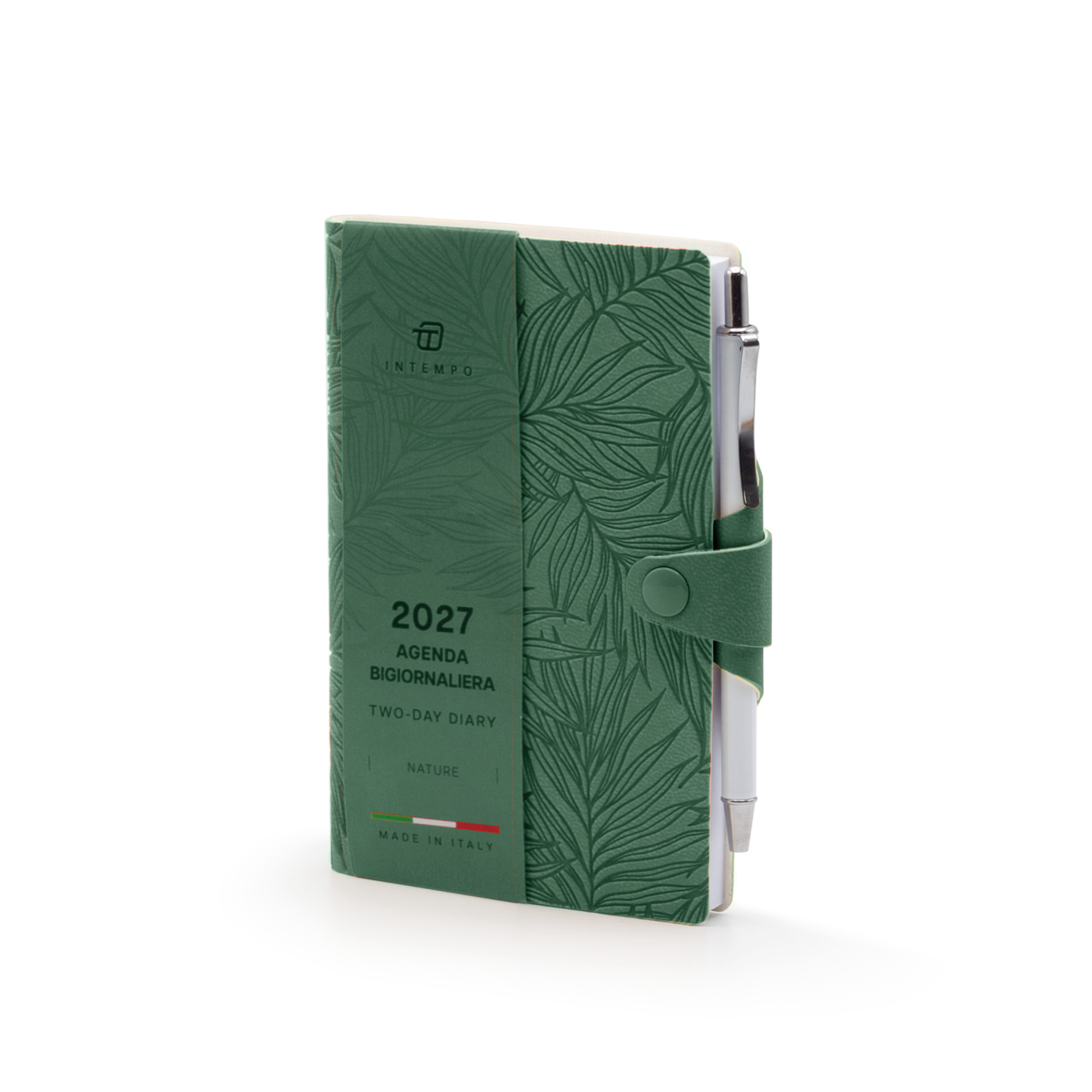Agenda Tascabile Bi-Giornaliera 8X12,5 Nature con Laccio e Penna