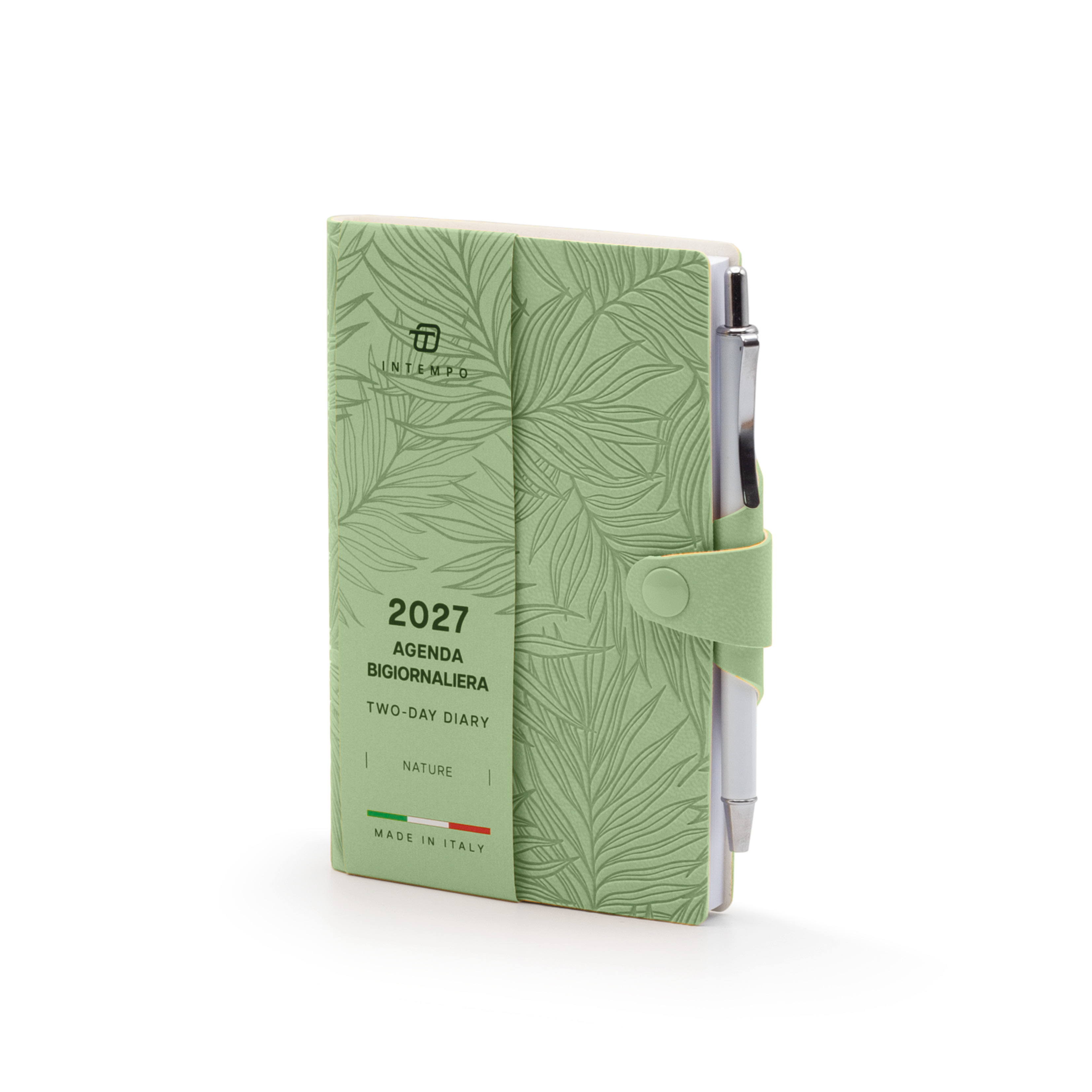 Agenda Tascabile Bi-Giornaliera 8X12,5 Nature con Laccio e Penna