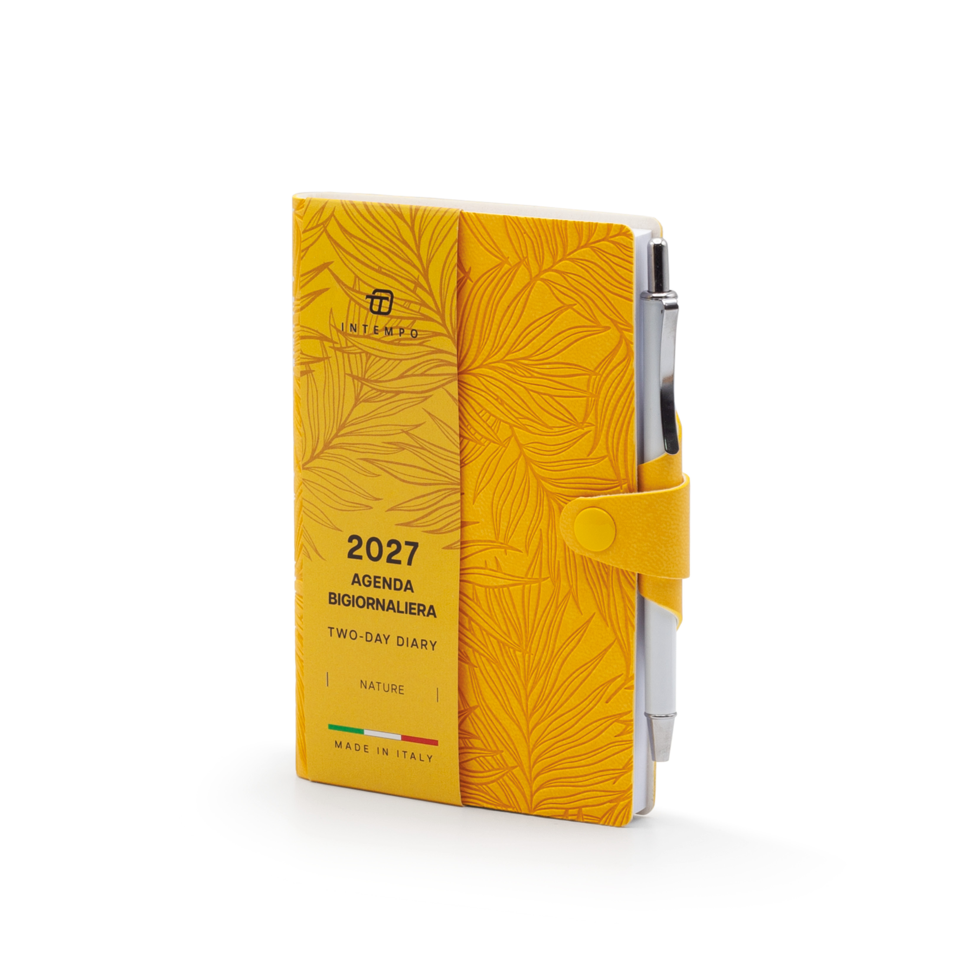 Agenda Tascabile Bi-Giornaliera 8X12,5 Nature con Laccio e Penna