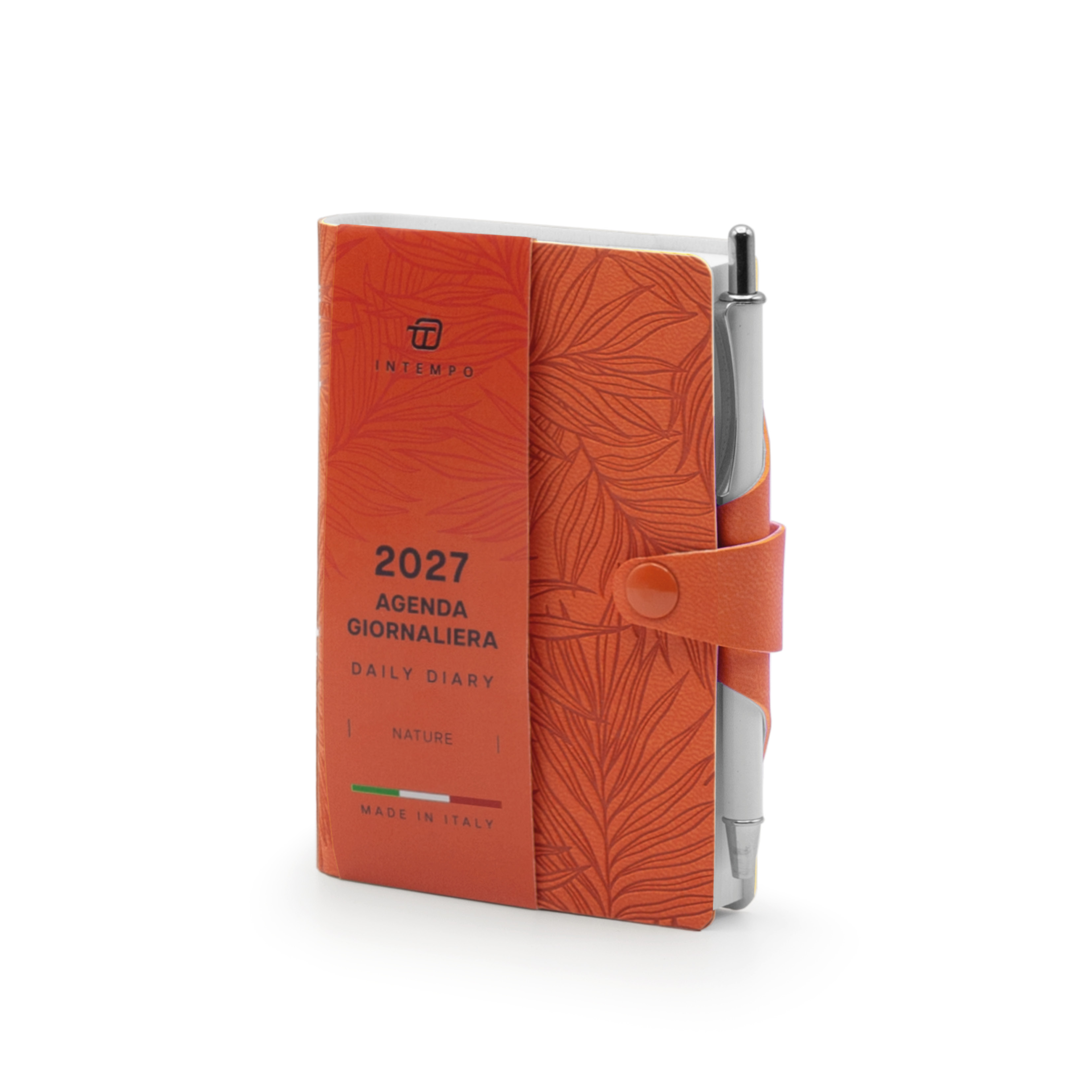 Agenda Tascabile Giornaliera 7X11 Nature con Laccio e Penna
