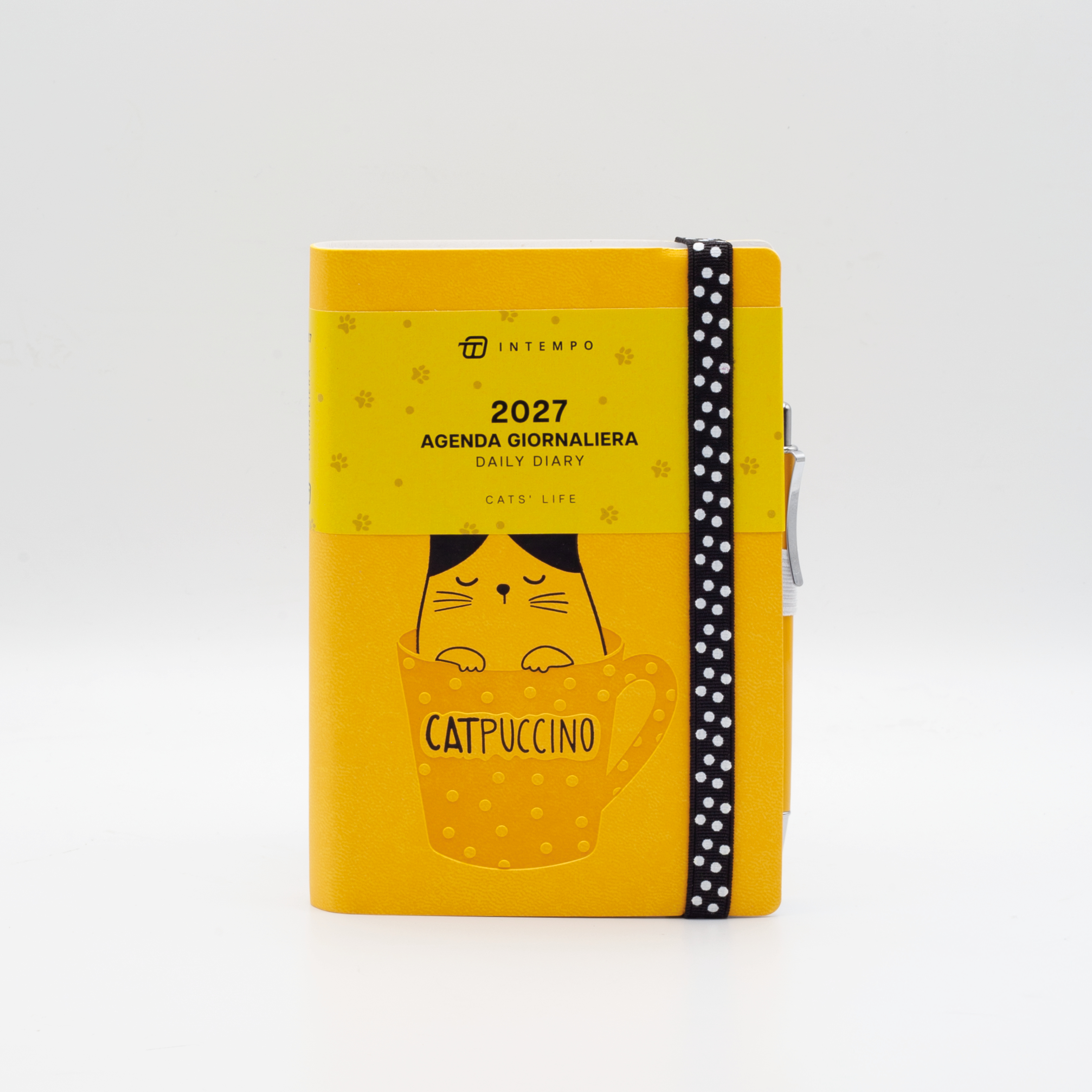 Agenda Giornaliera 10X15 Cats Life con Elastico e Penna