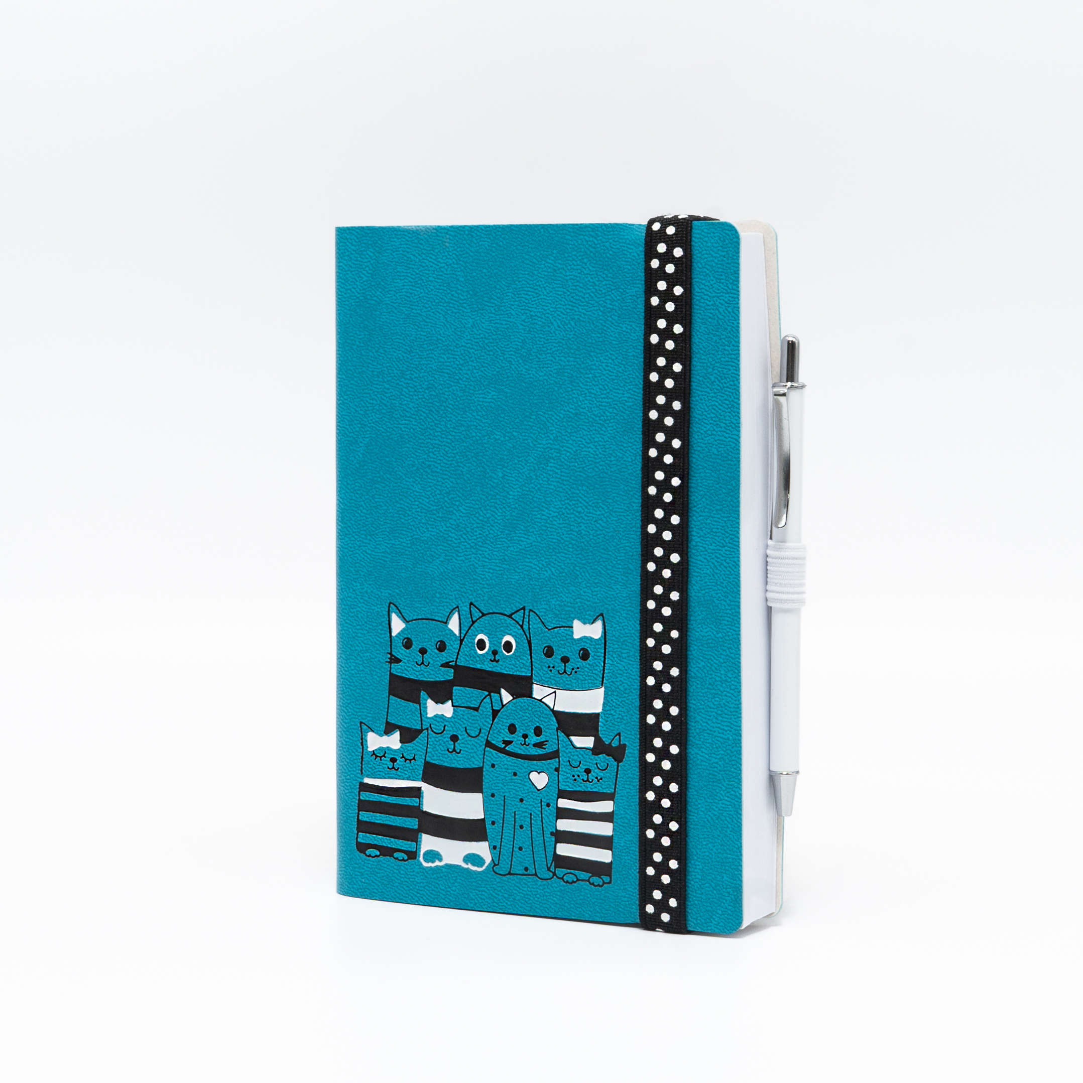 Agenda Giornaliera 10X15 Cats Life con Elastico e Penna