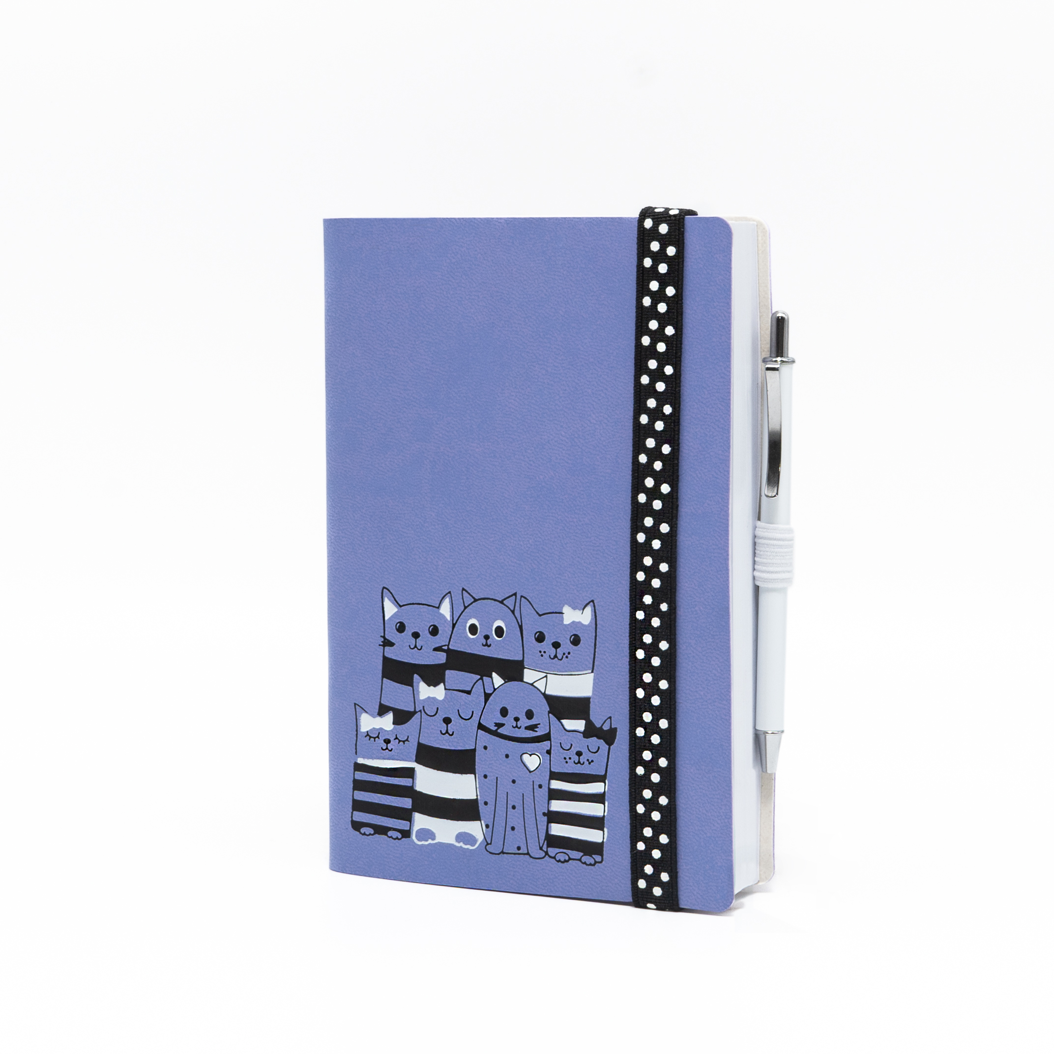 Agenda Giornaliera 10X15 Cats Life con Elastico e Penna