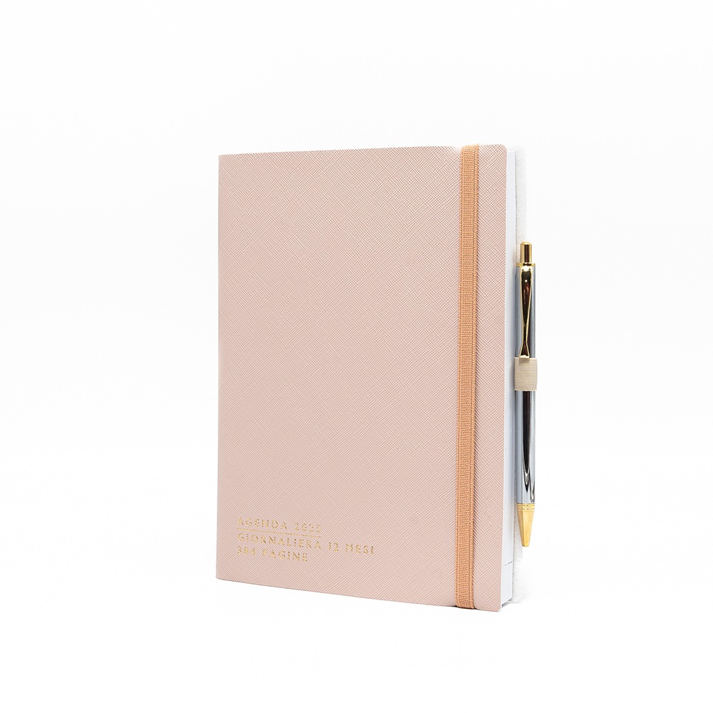 Agenda Giornaliera 15X21 Chic con Elastico e Penna
