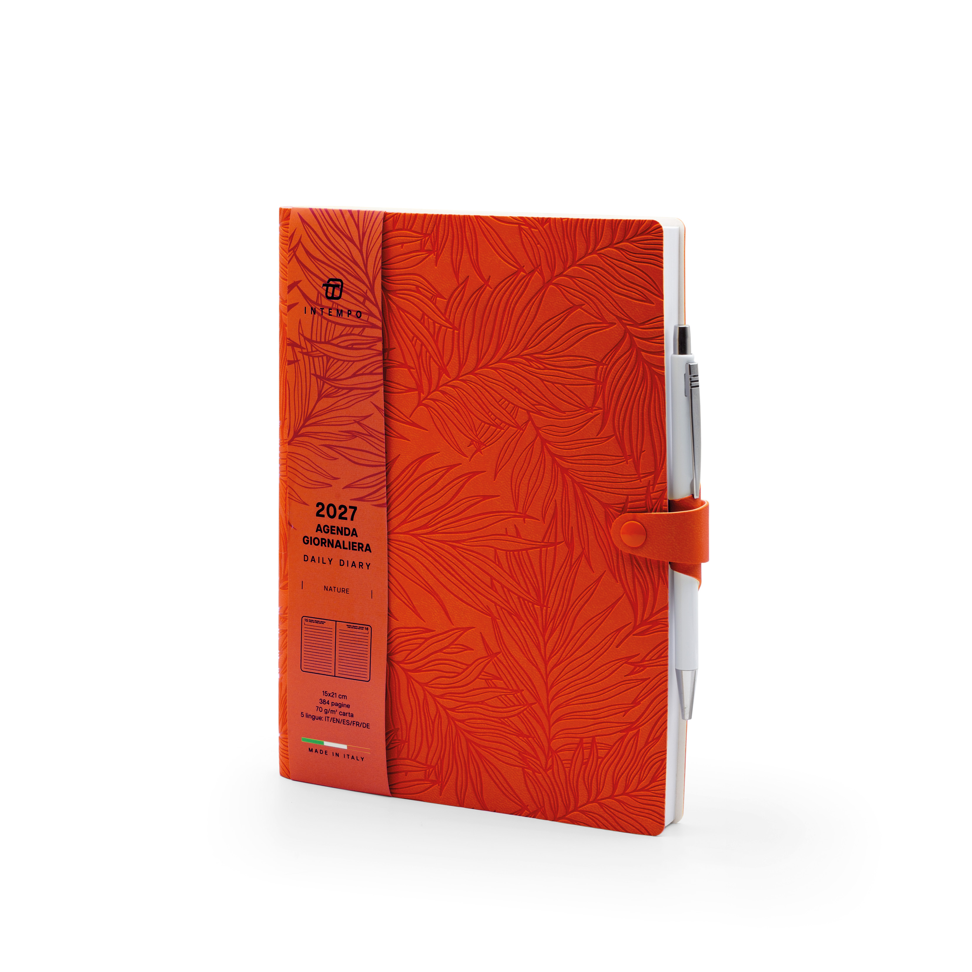 Agenda Giornaliera 15X21 Nature con Laccio e Penna