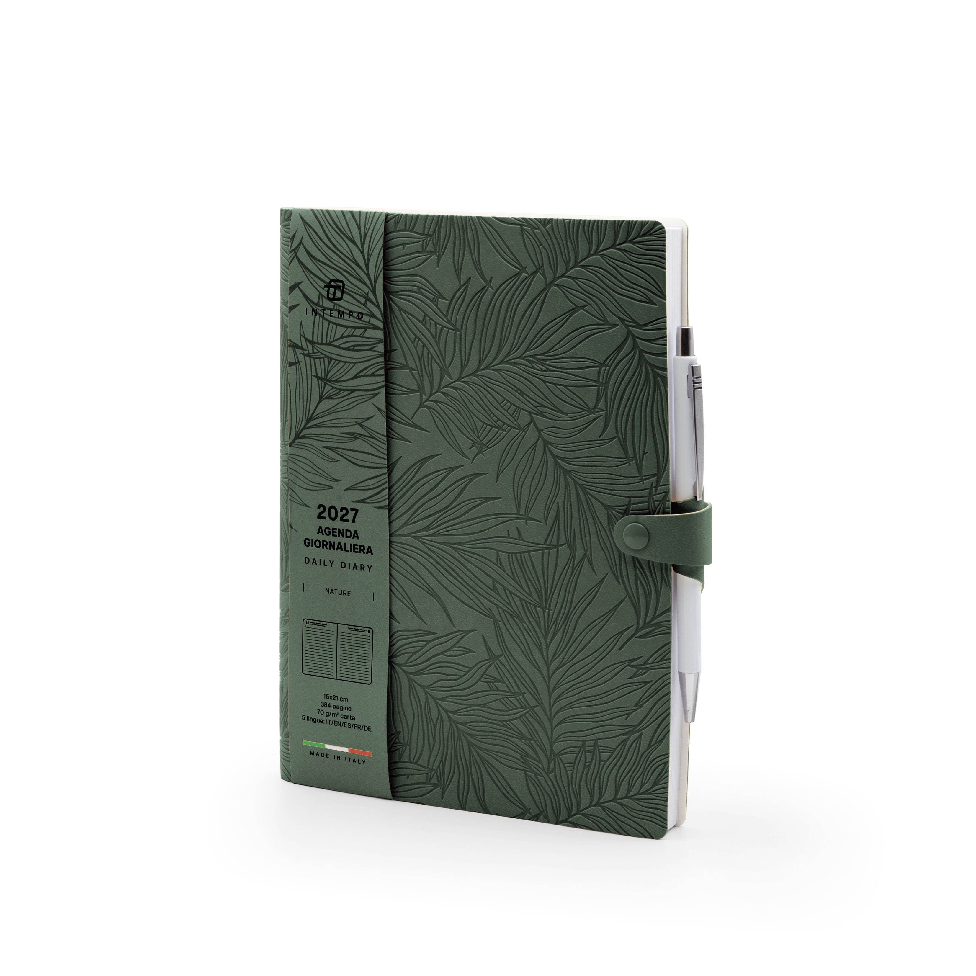 Agenda Giornaliera 15X21 Nature con Laccio e Penna