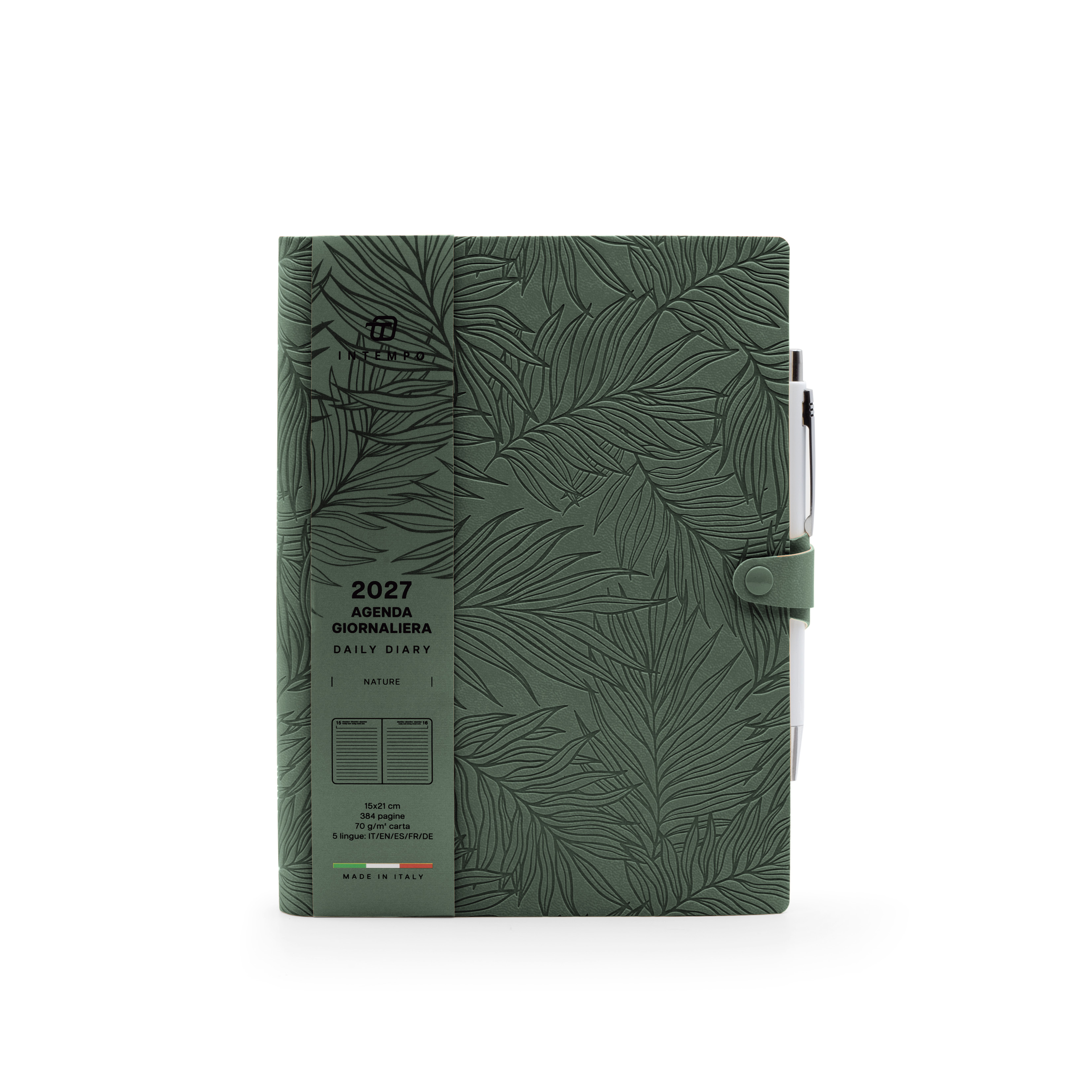 Agenda Giornaliera 15X21 Nature con Laccio e Penna