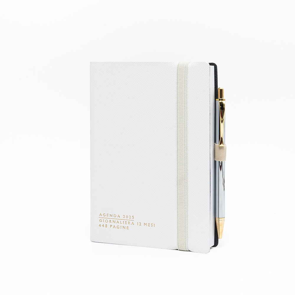 Agenda Giornaliera 12X17 Chic con Elastico e Penna